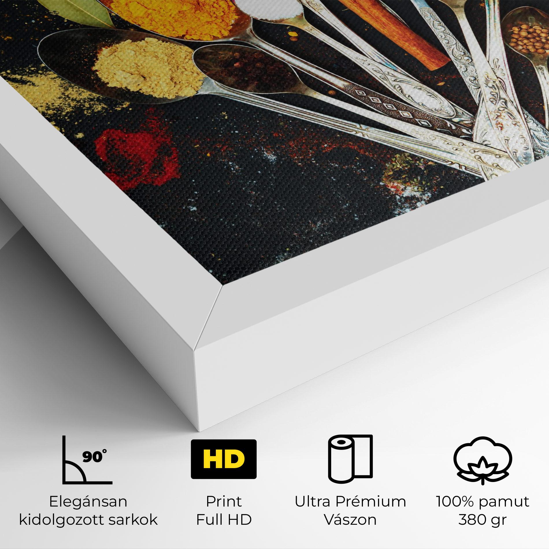 Vászonkép Cooking Spices Spoons mockup 4