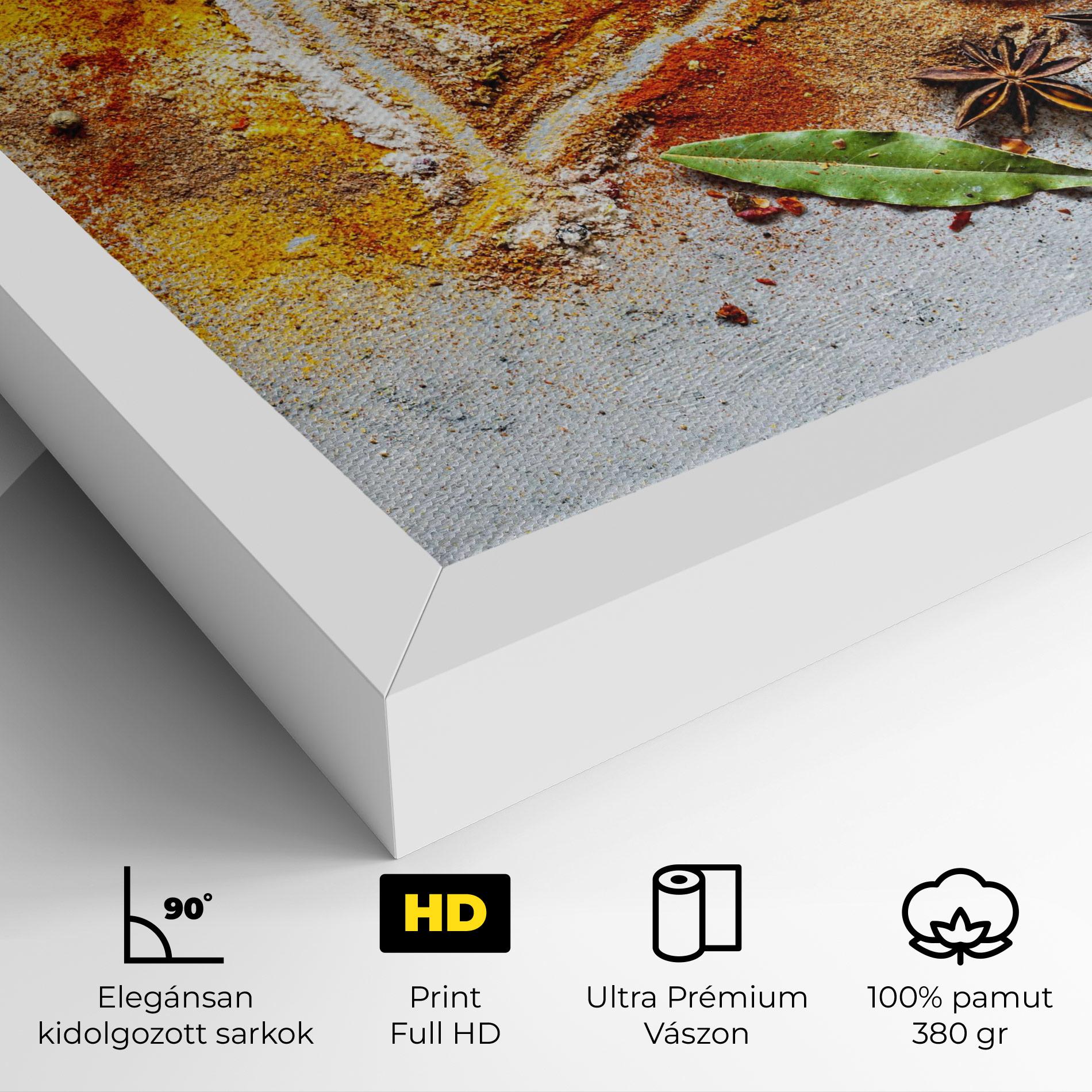 Vászonkép Heart Spice Powders mockup 4