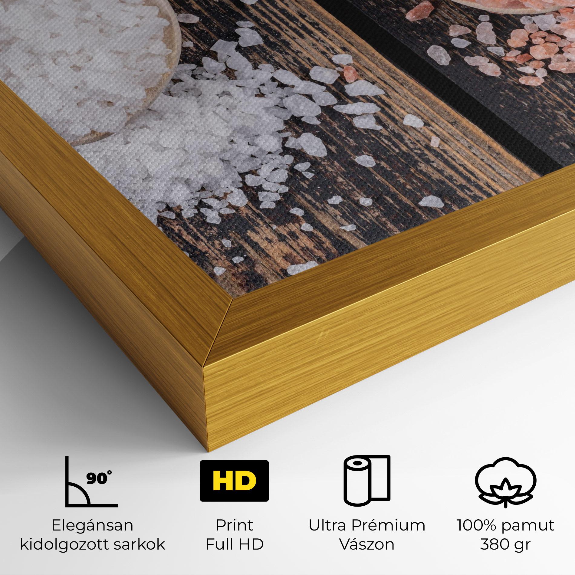 Vászonkép Wooden Spoons Sea Salt mockup 4