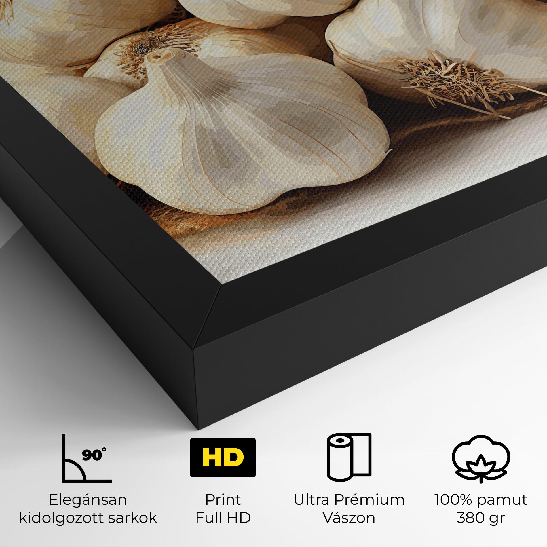 Vászonkép Garlic Art mockup 4