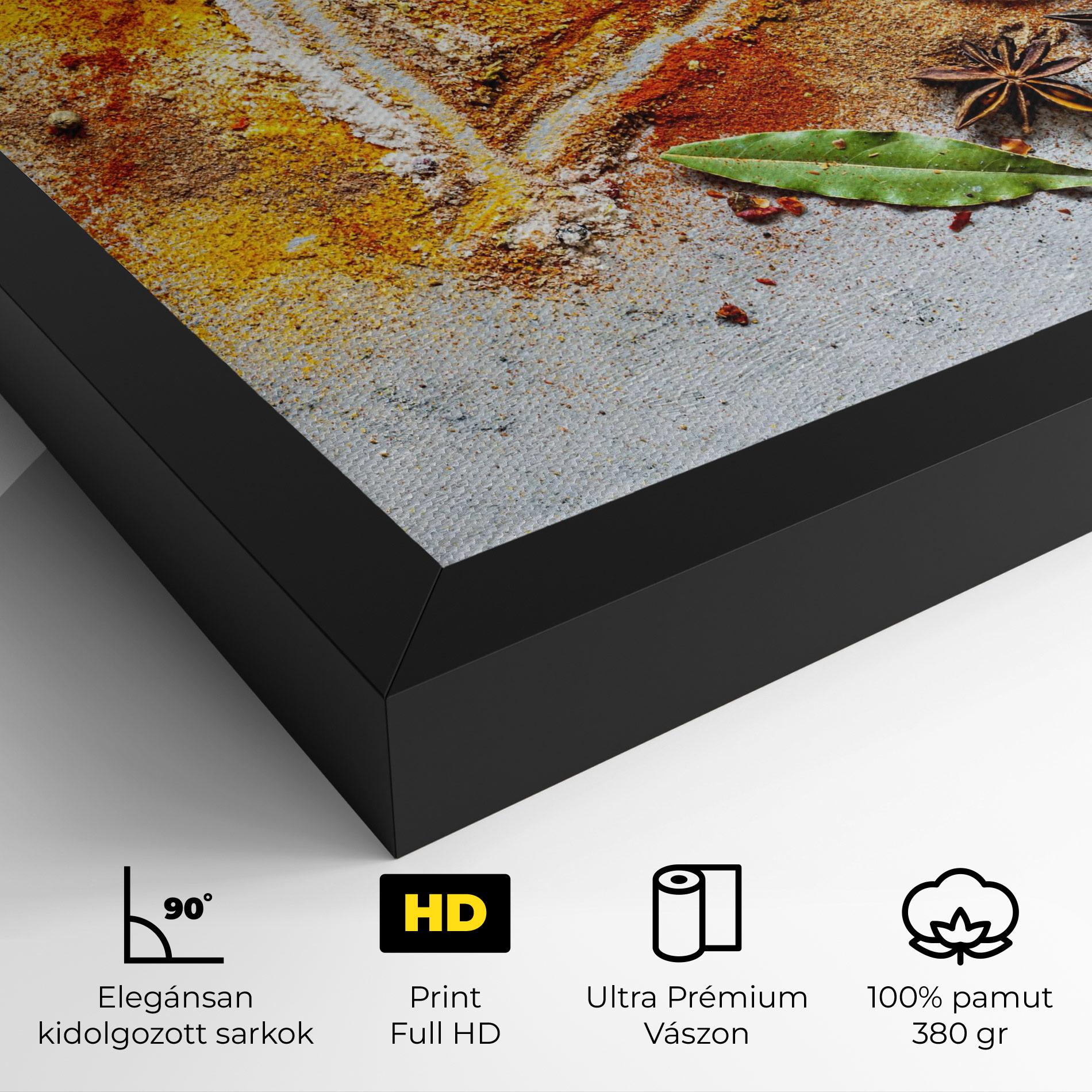 Vászonkép Heart Spice Powders mockup 4