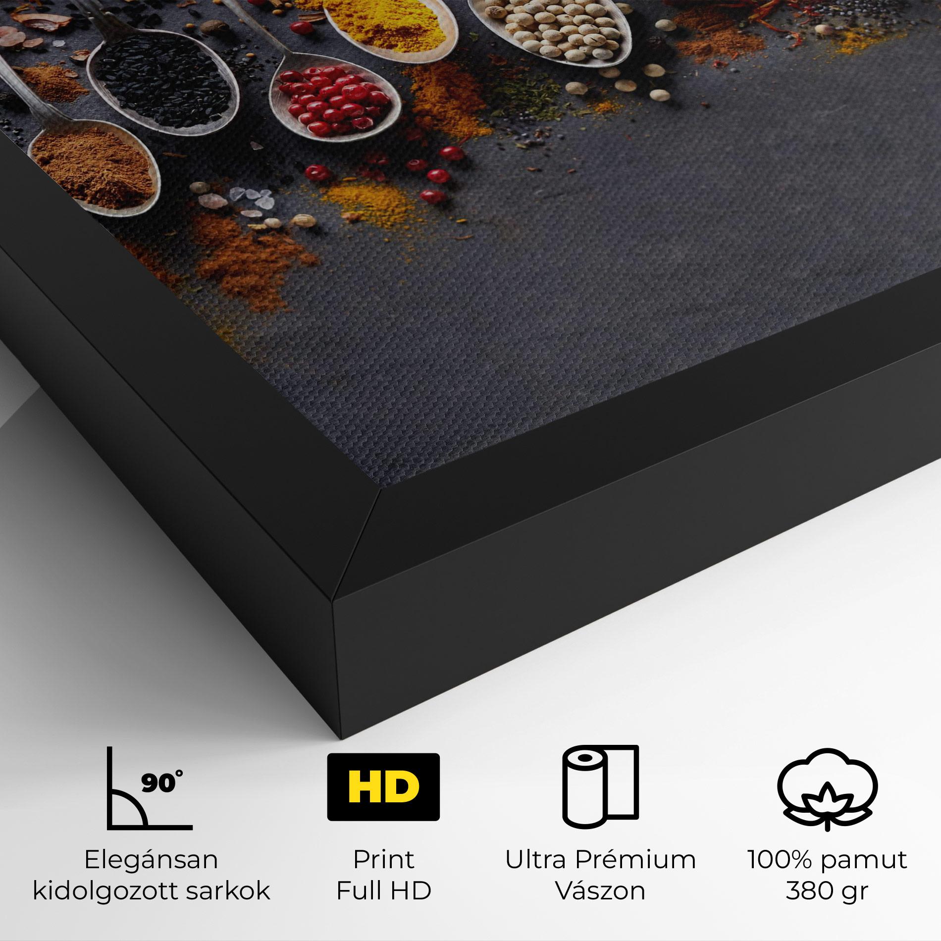 Vászonkép Spices Black Board mockup 4