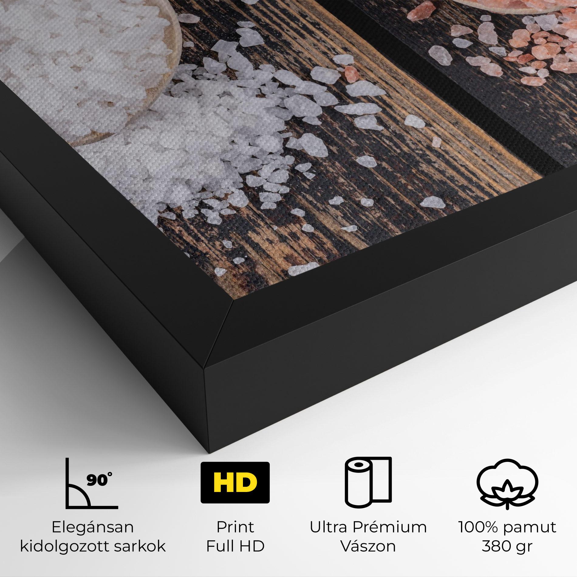 Vászonkép Wooden Spoons Sea Salt mockup 4