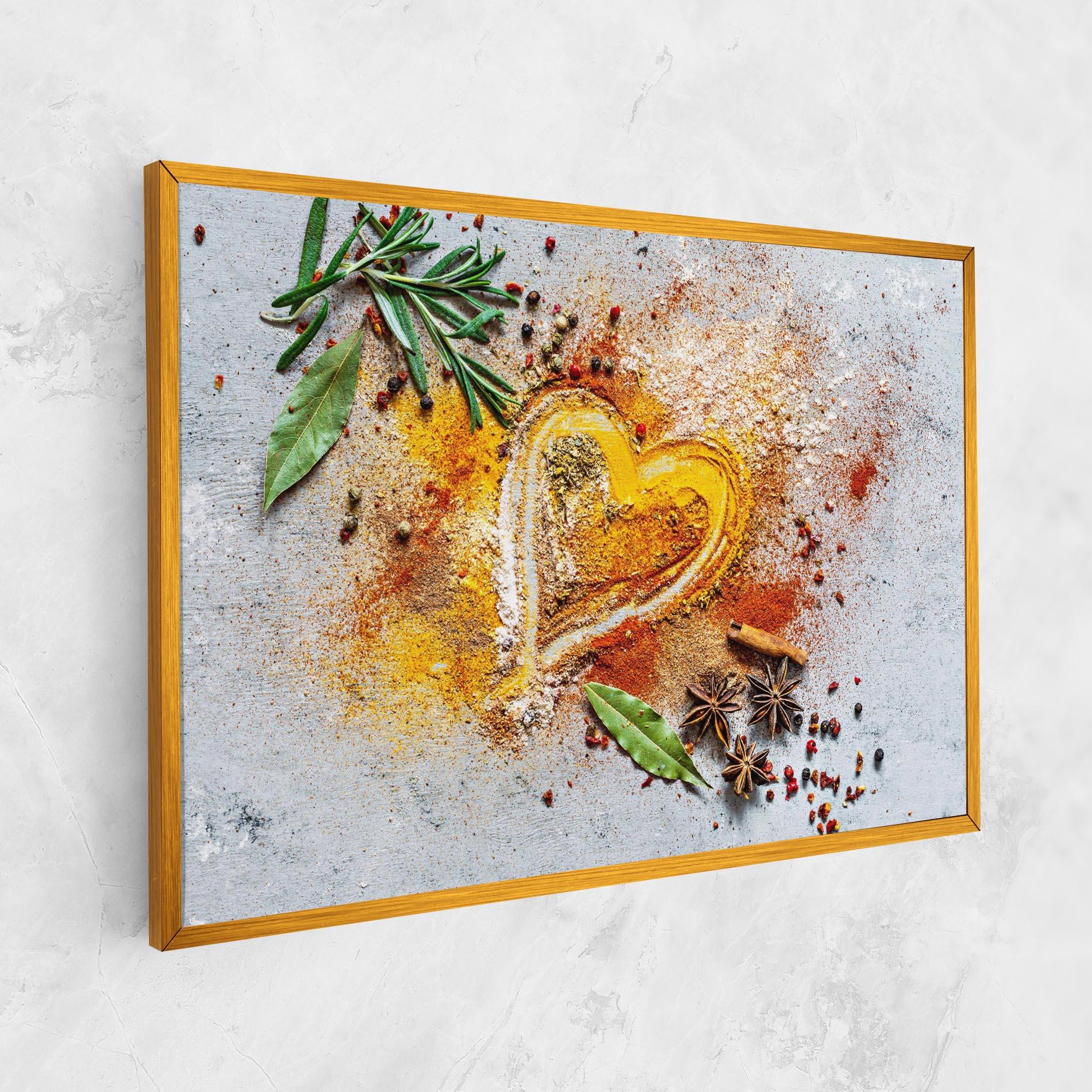 Vászonkép Heart Spice Powders mockup 1