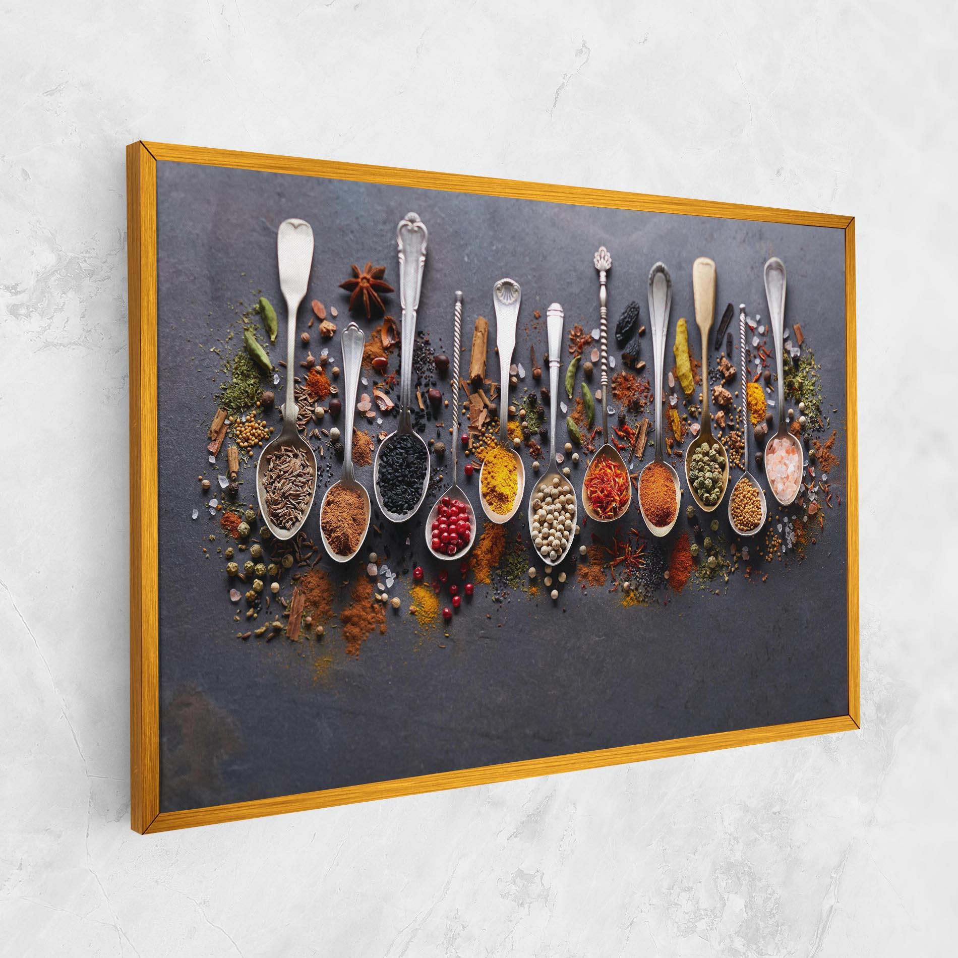 Vászonkép Spices Black Board mockup 1
