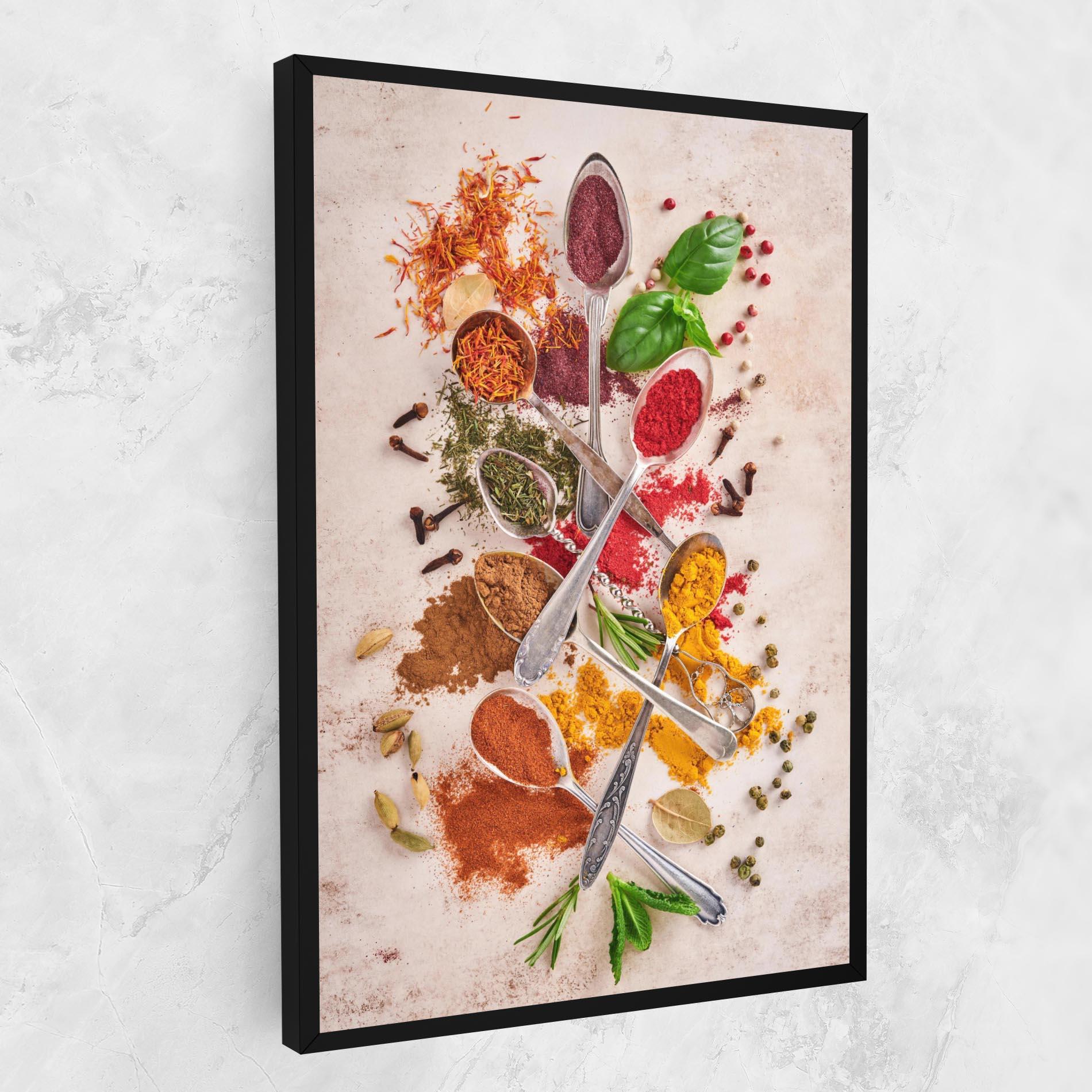 Vászonkép Colorful Spices Cooking mockup 1