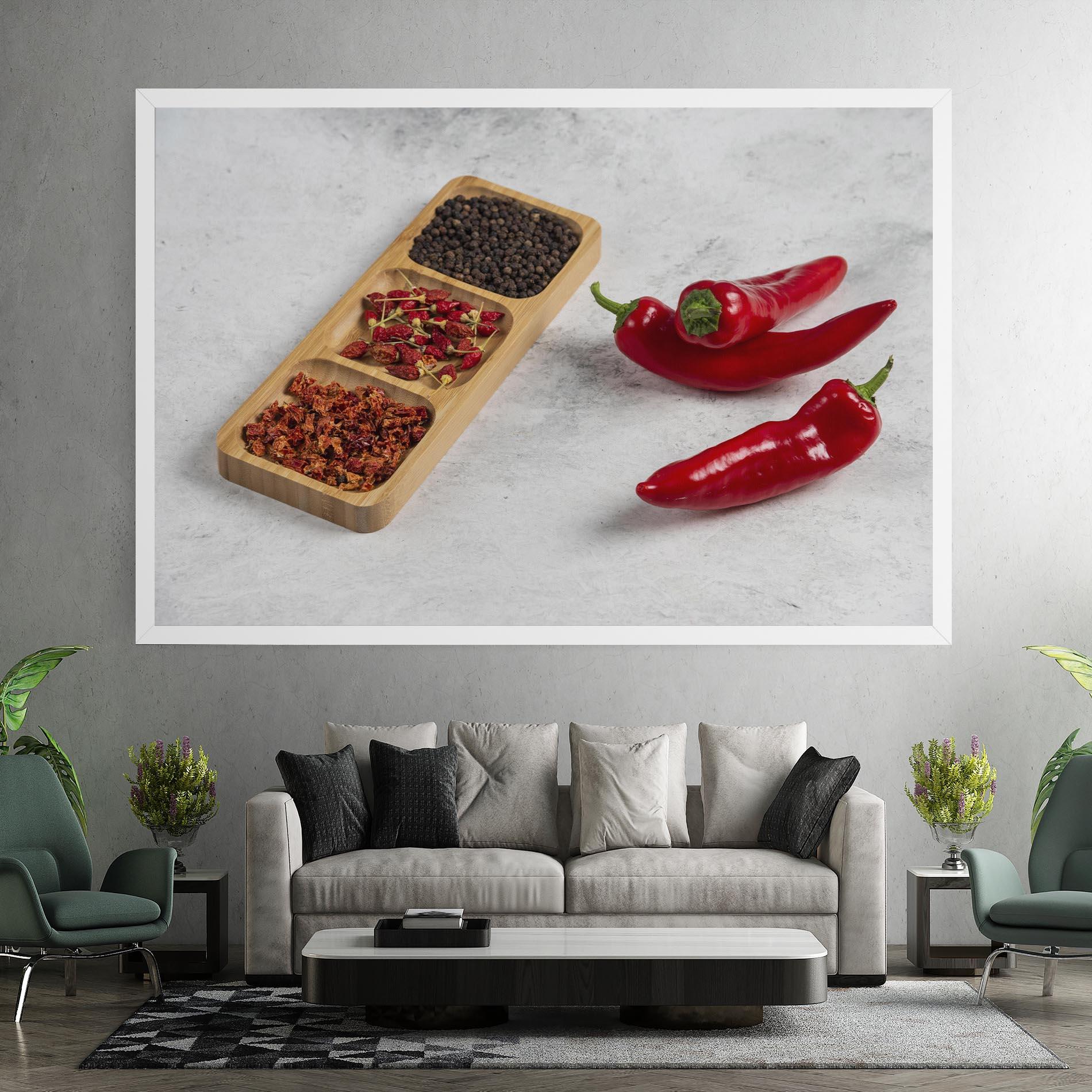 Vászonkép Hot Chili Spices mockup 7