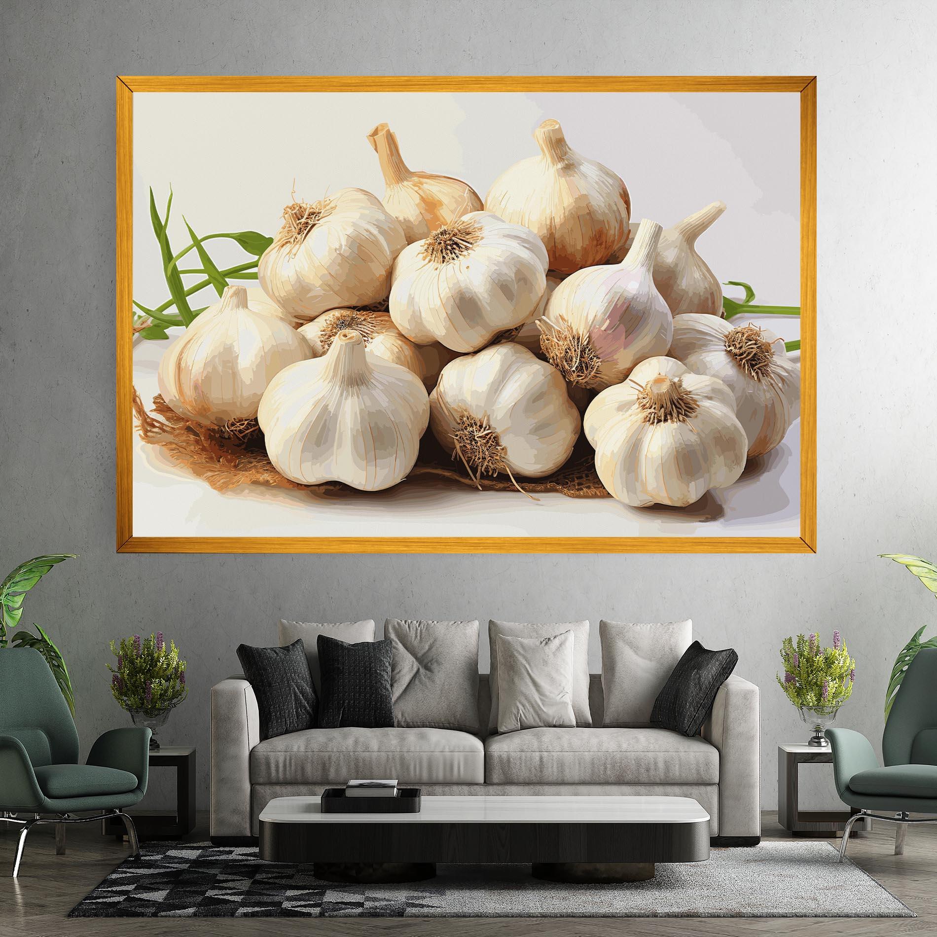 Vászonkép Garlic Art mockup 7