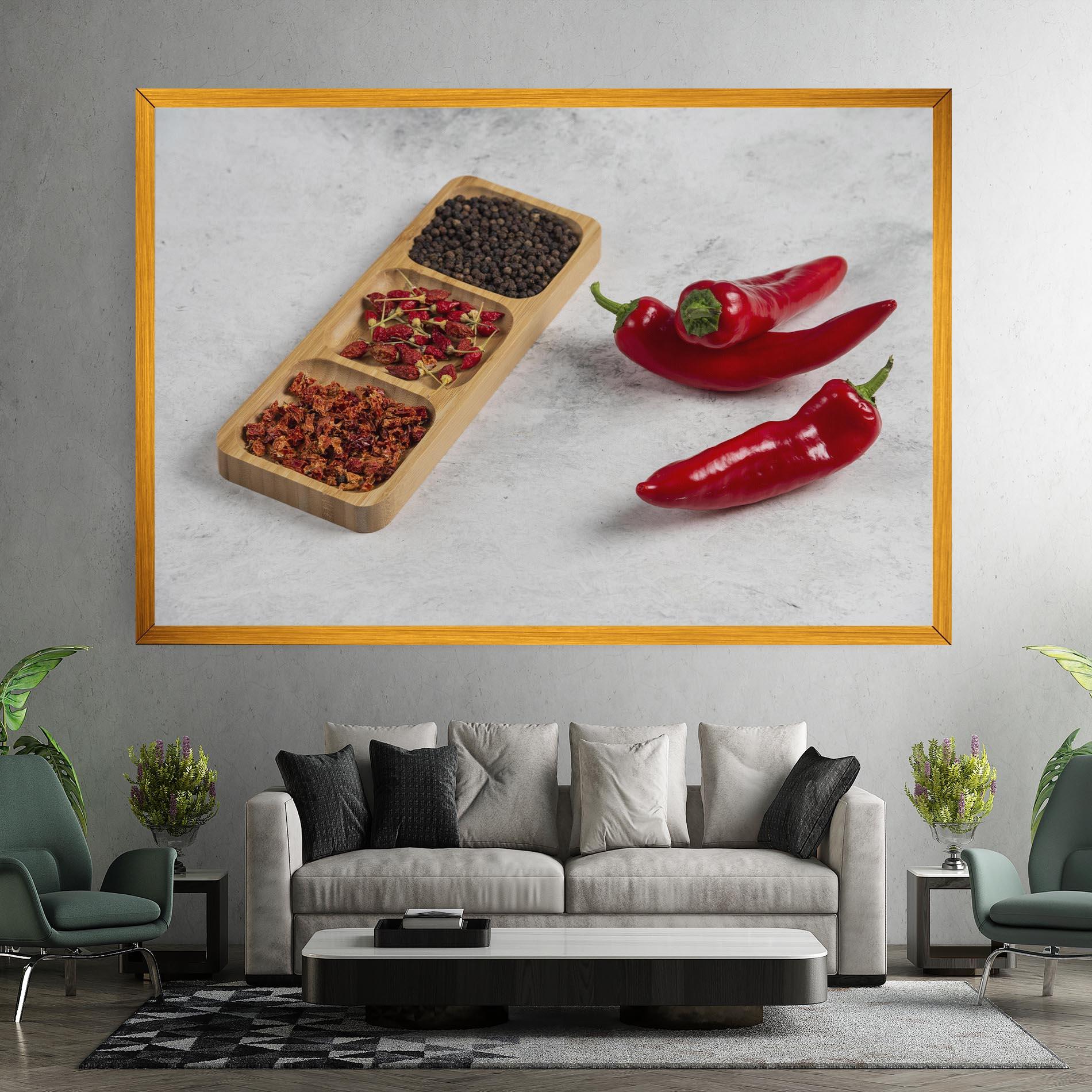 Vászonkép Hot Chili Spices mockup 7