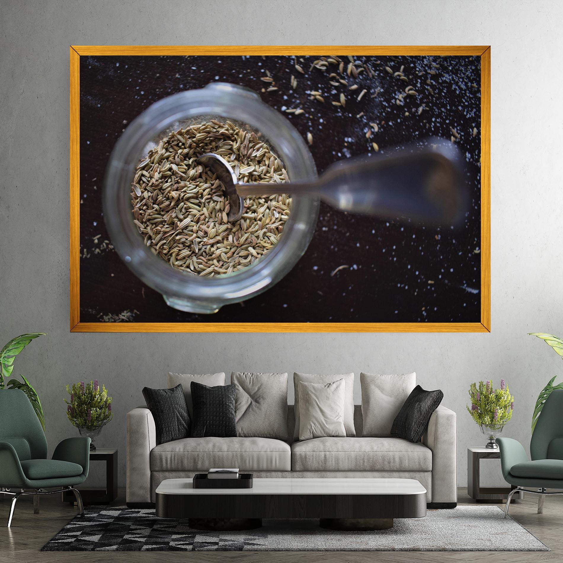 Vászonkép Jar With Spices mockup 7