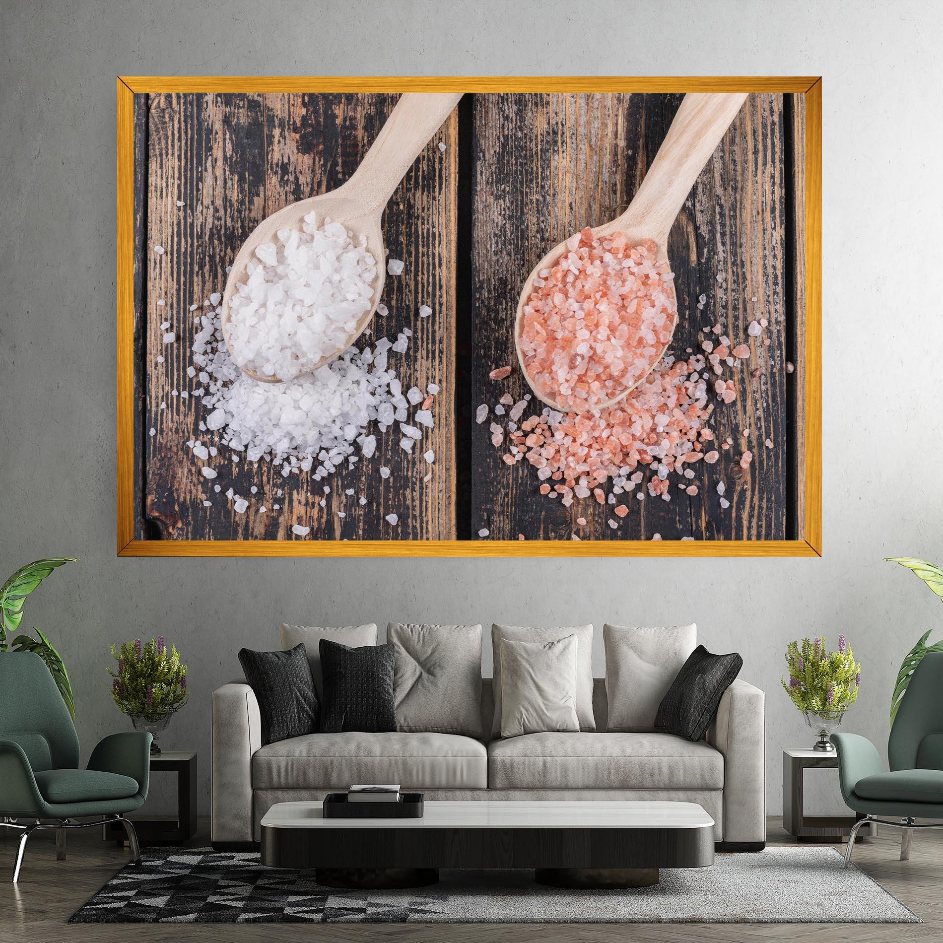 Vászonkép Wooden Spoons Sea Salt mockup 7