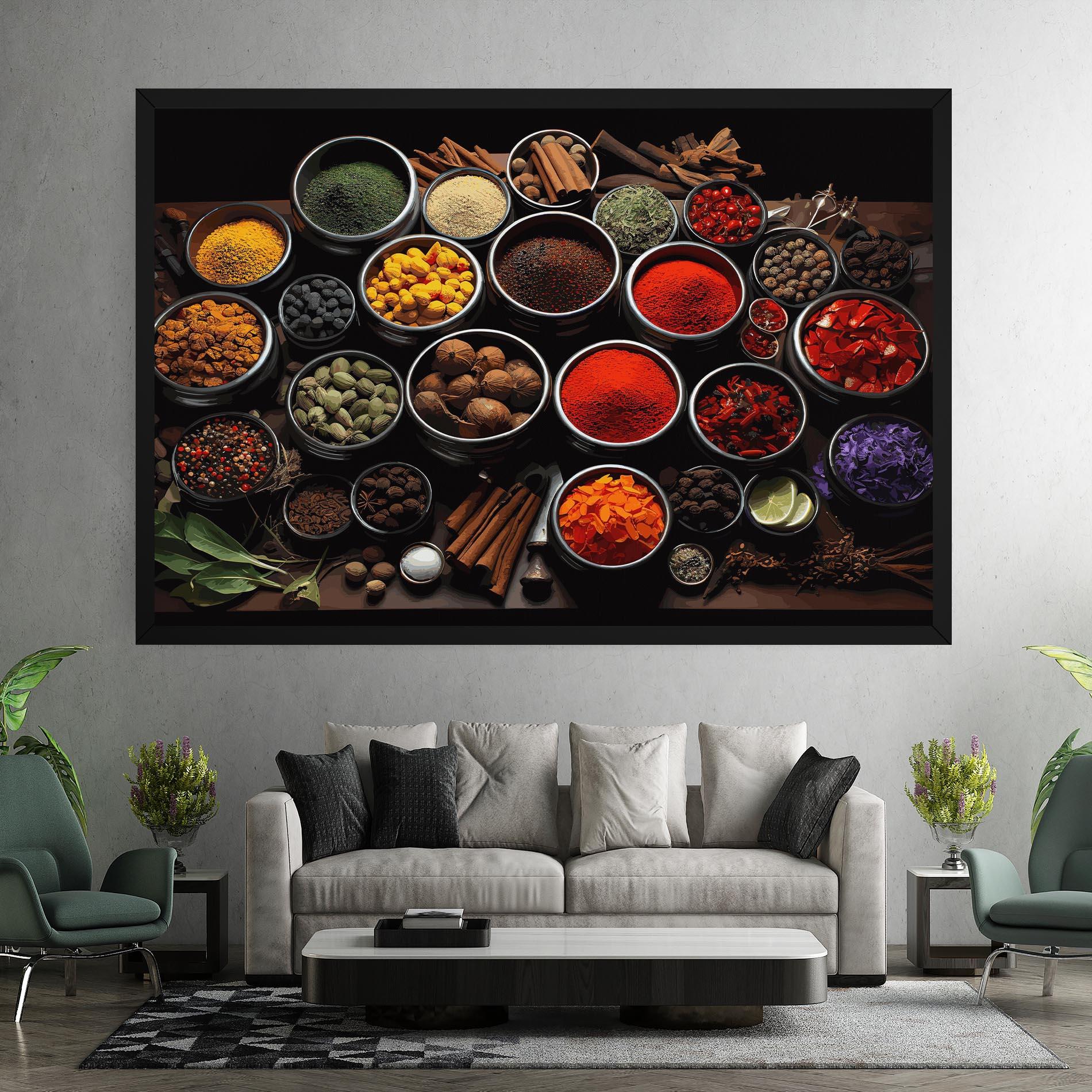 Vászonkép Colorful Herbs Art mockup 7