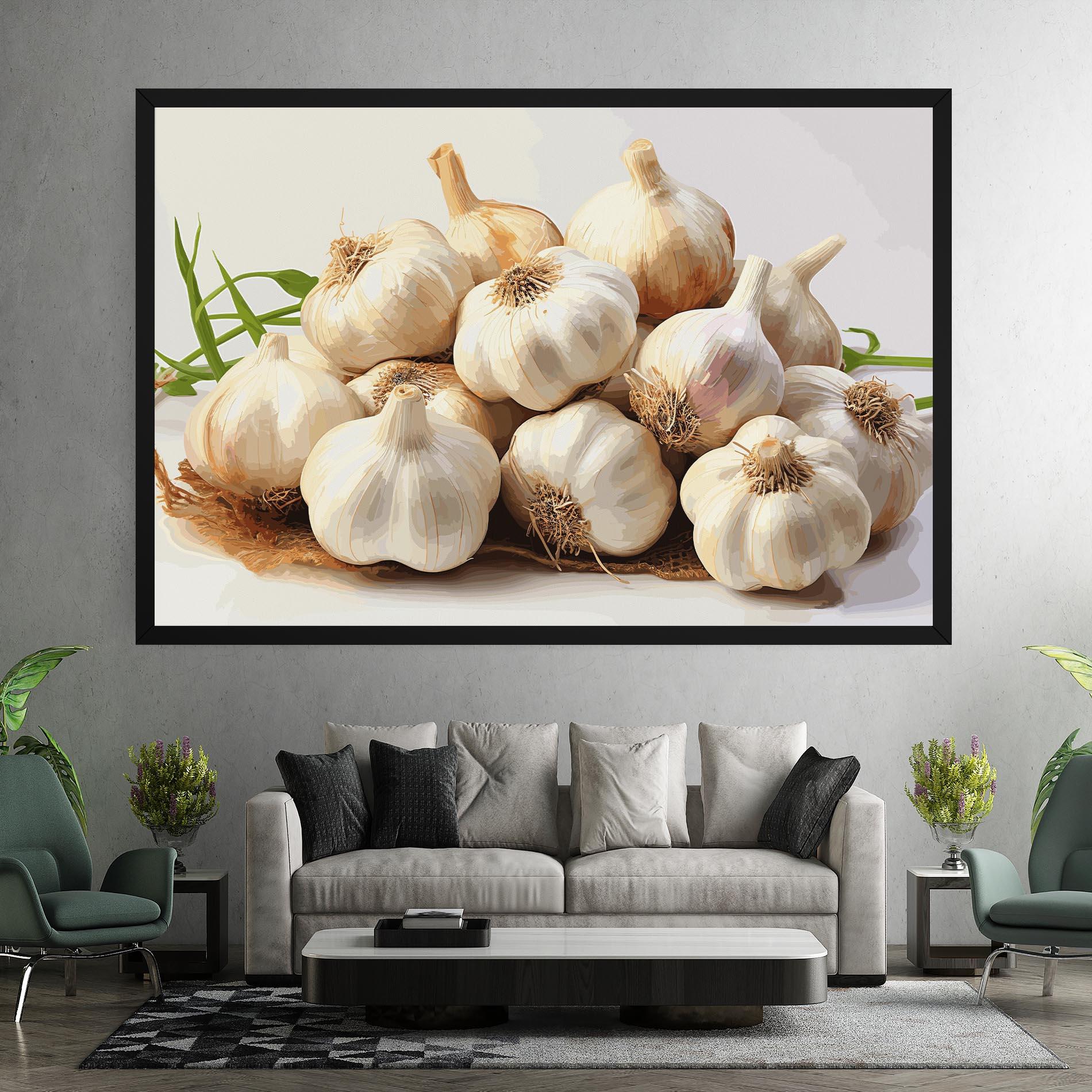 Vászonkép Garlic Art mockup 7