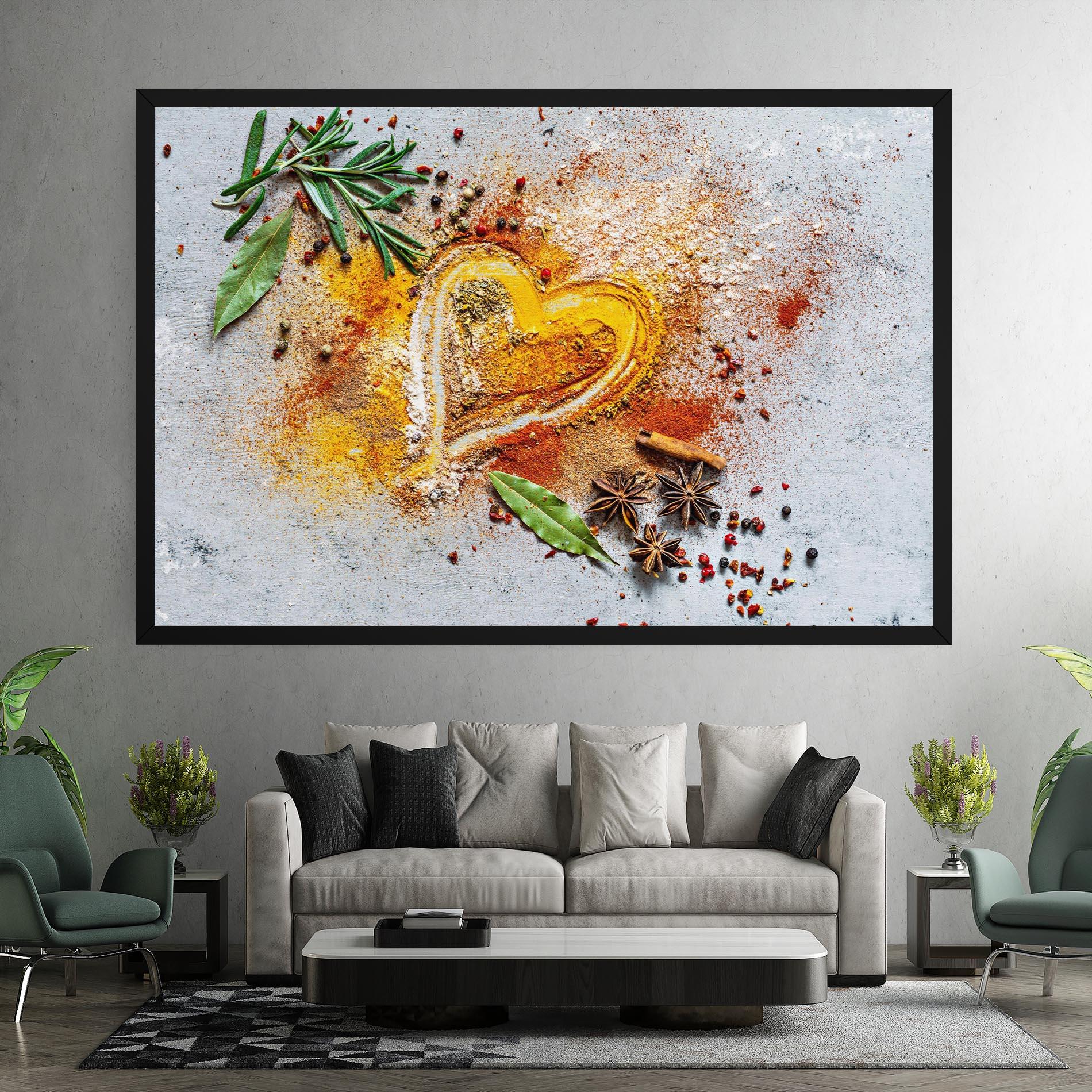 Vászonkép Heart Spice Powders mockup 7