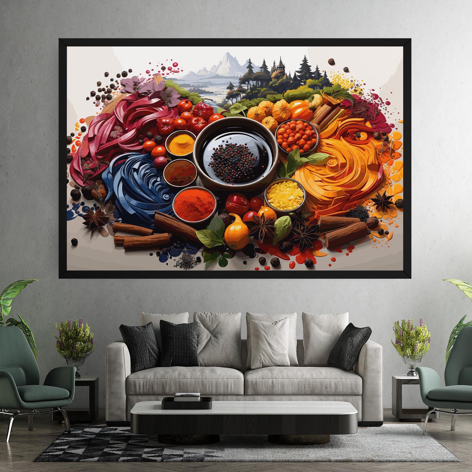 Vászonkép Spices Village mockup 7