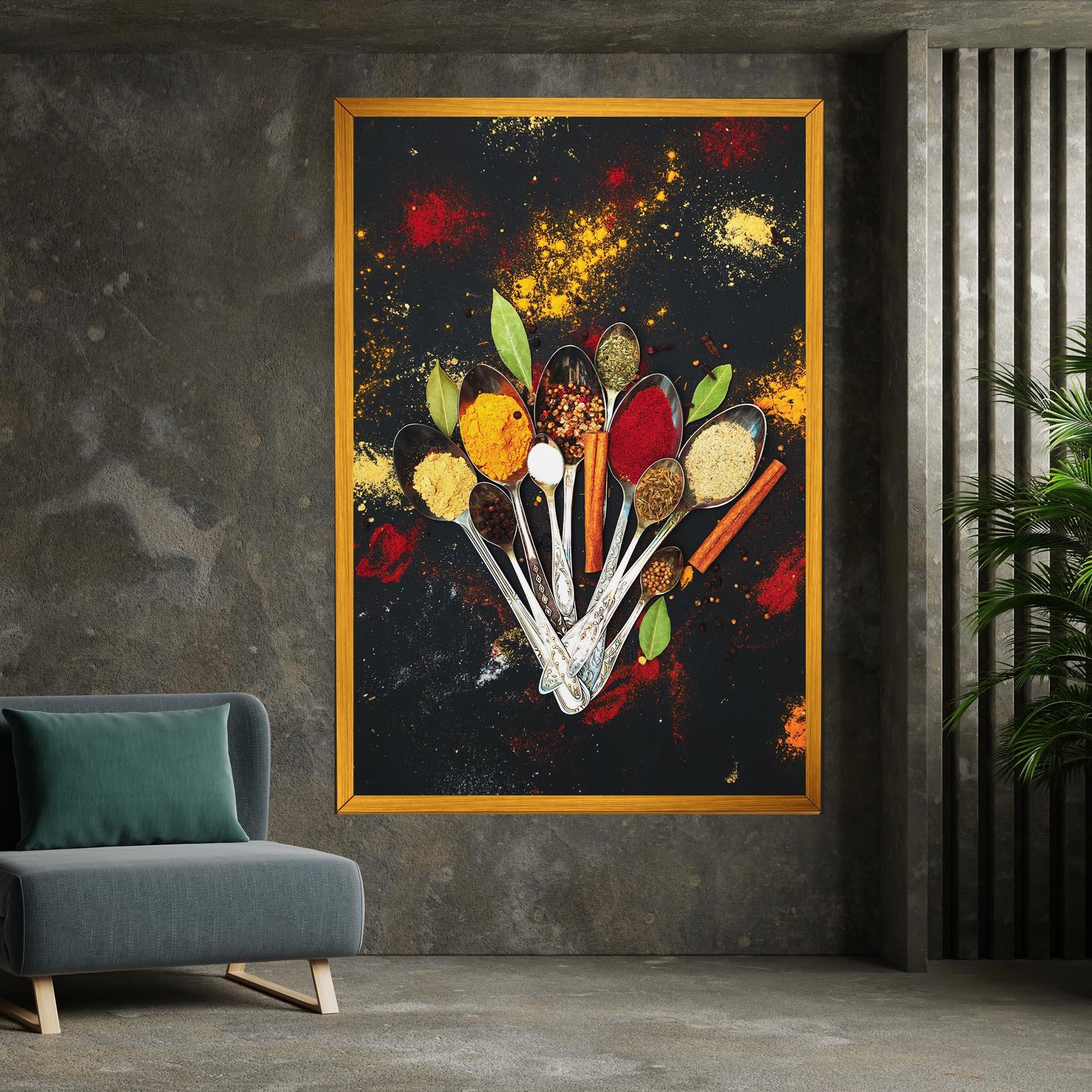 Vászonkép Cooking Spices Spoons mockup 7