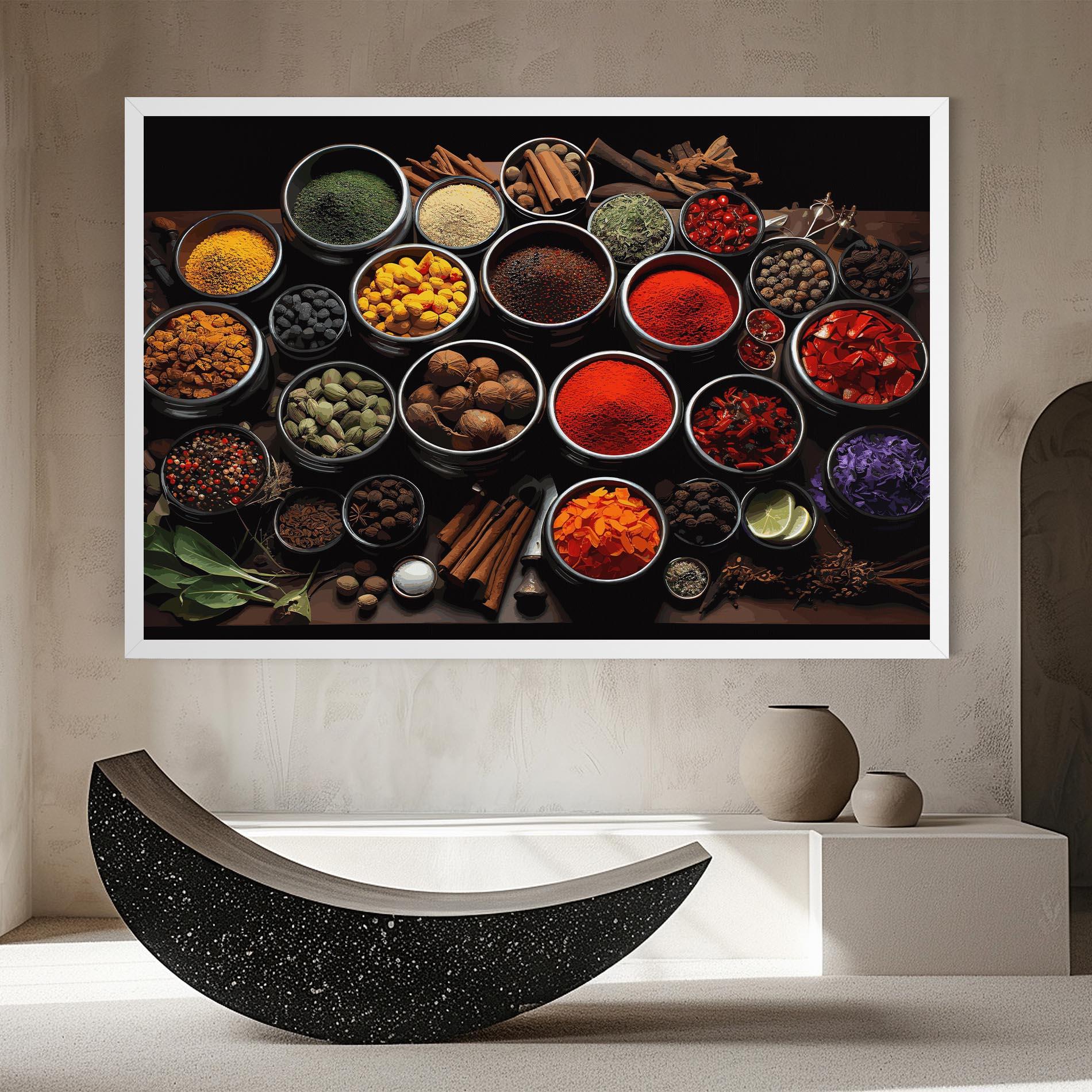 Vászonkép Colorful Herbs Art mockup 8