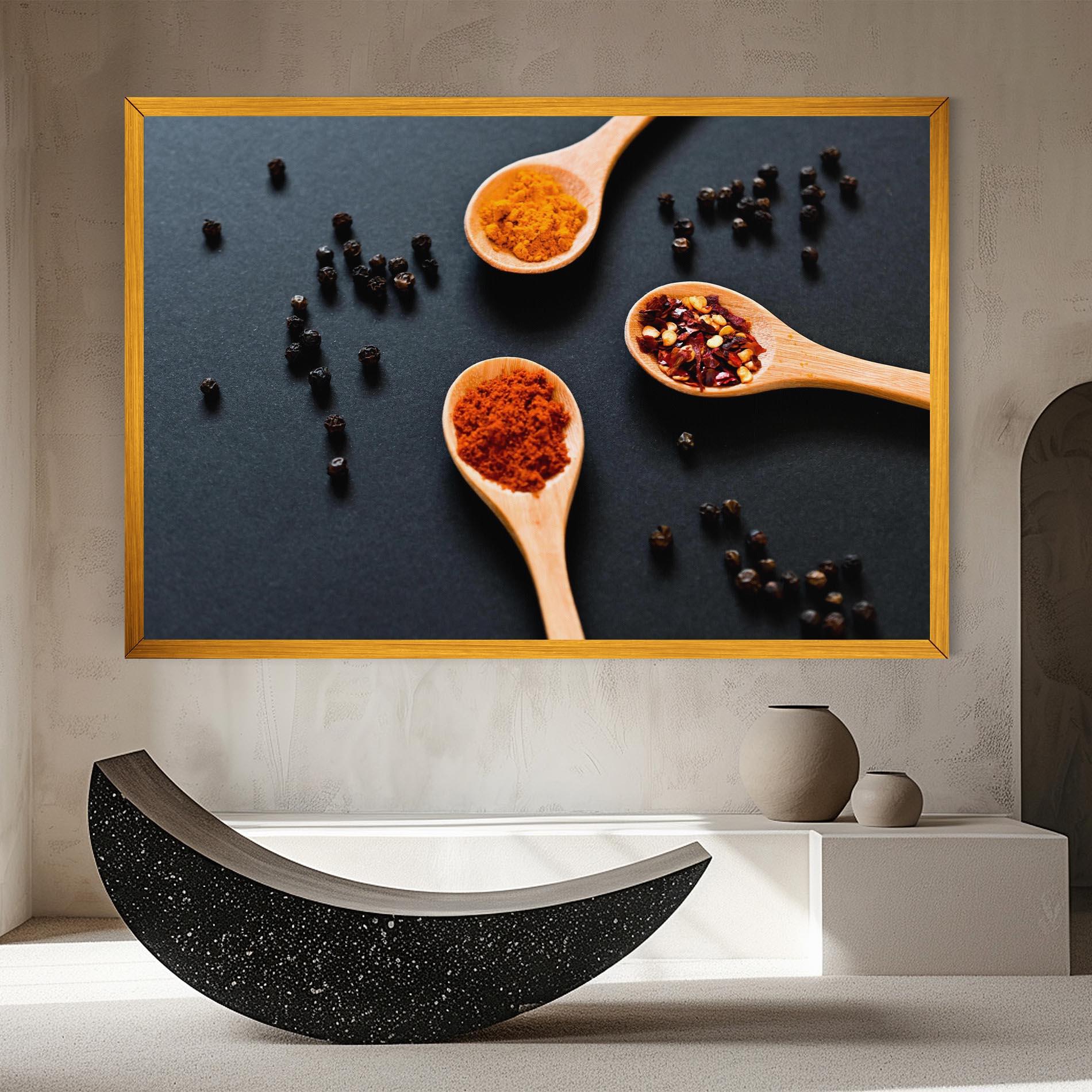 Vászonkép 3 Seasonings Spoons mockup 8