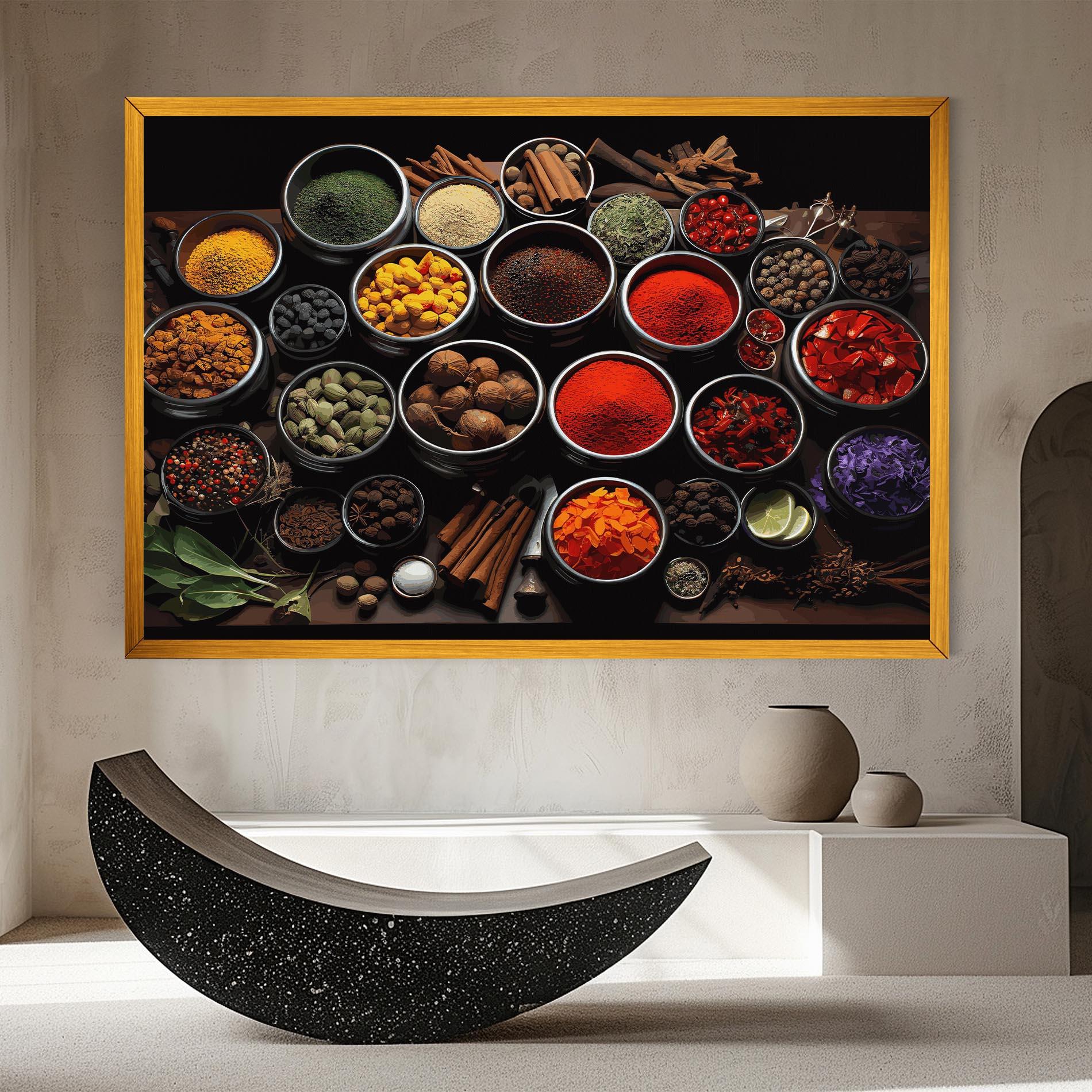 Vászonkép Colorful Herbs Art mockup 8