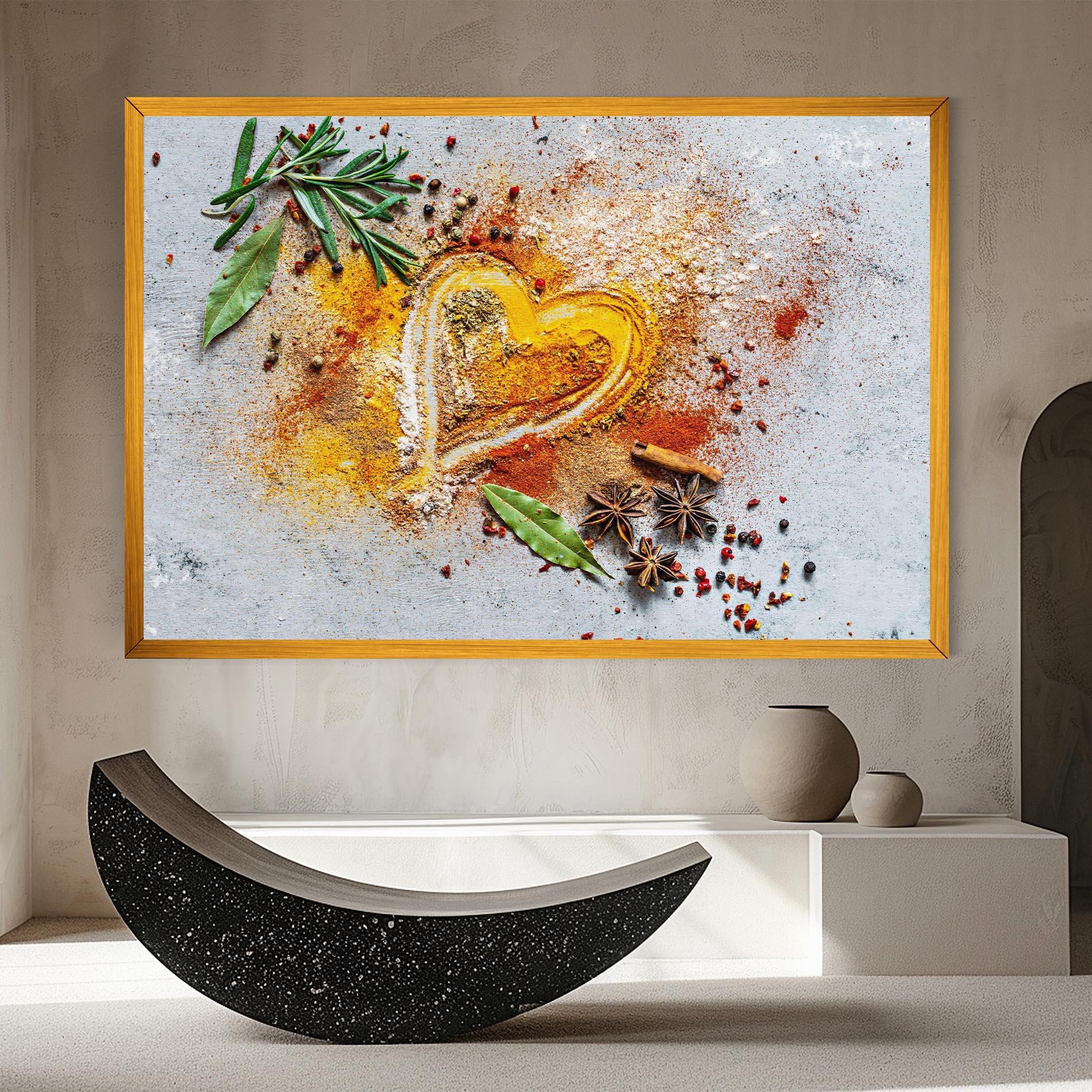 Vászonkép Heart Spice Powders mockup 8
