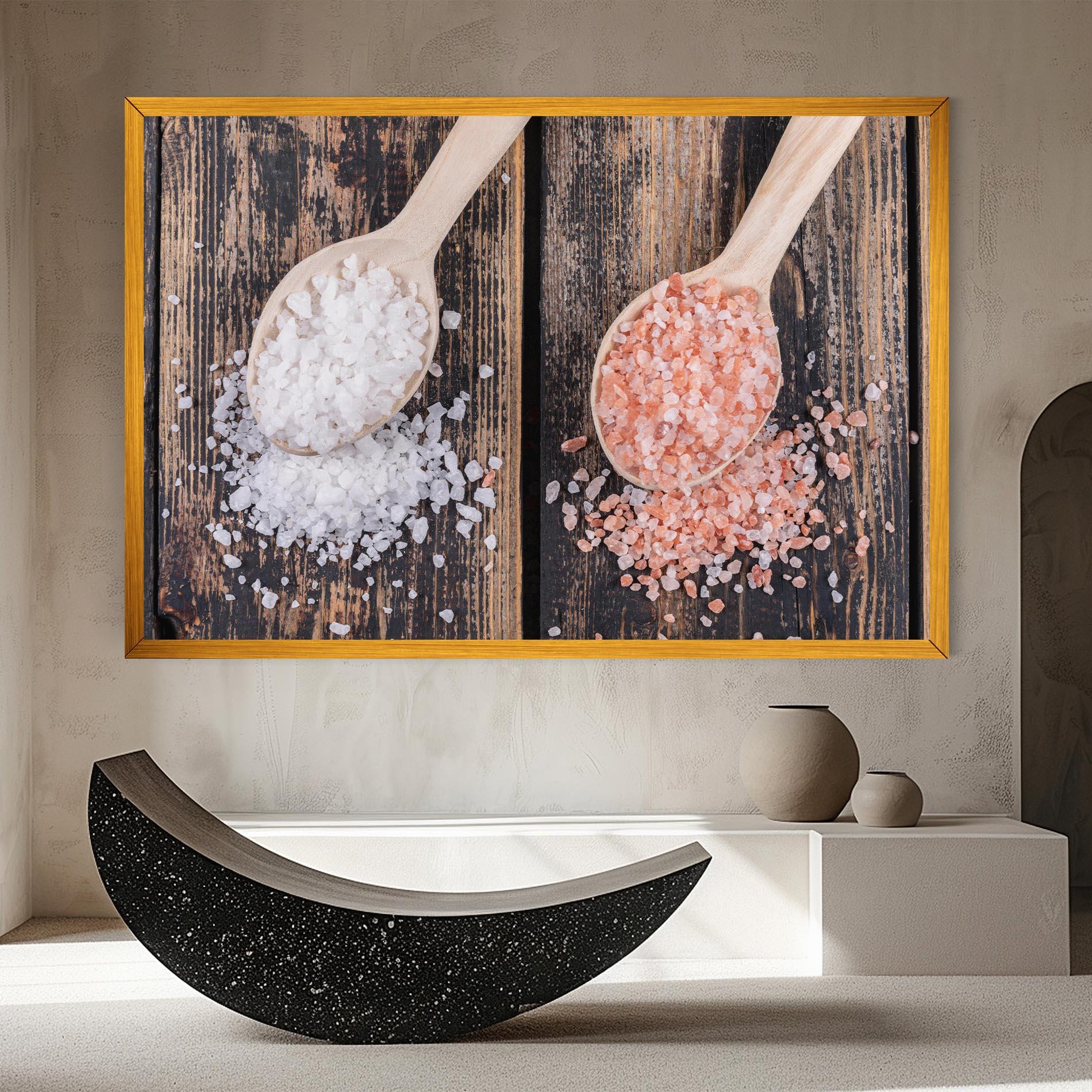 Vászonkép Wooden Spoons Sea Salt mockup 8