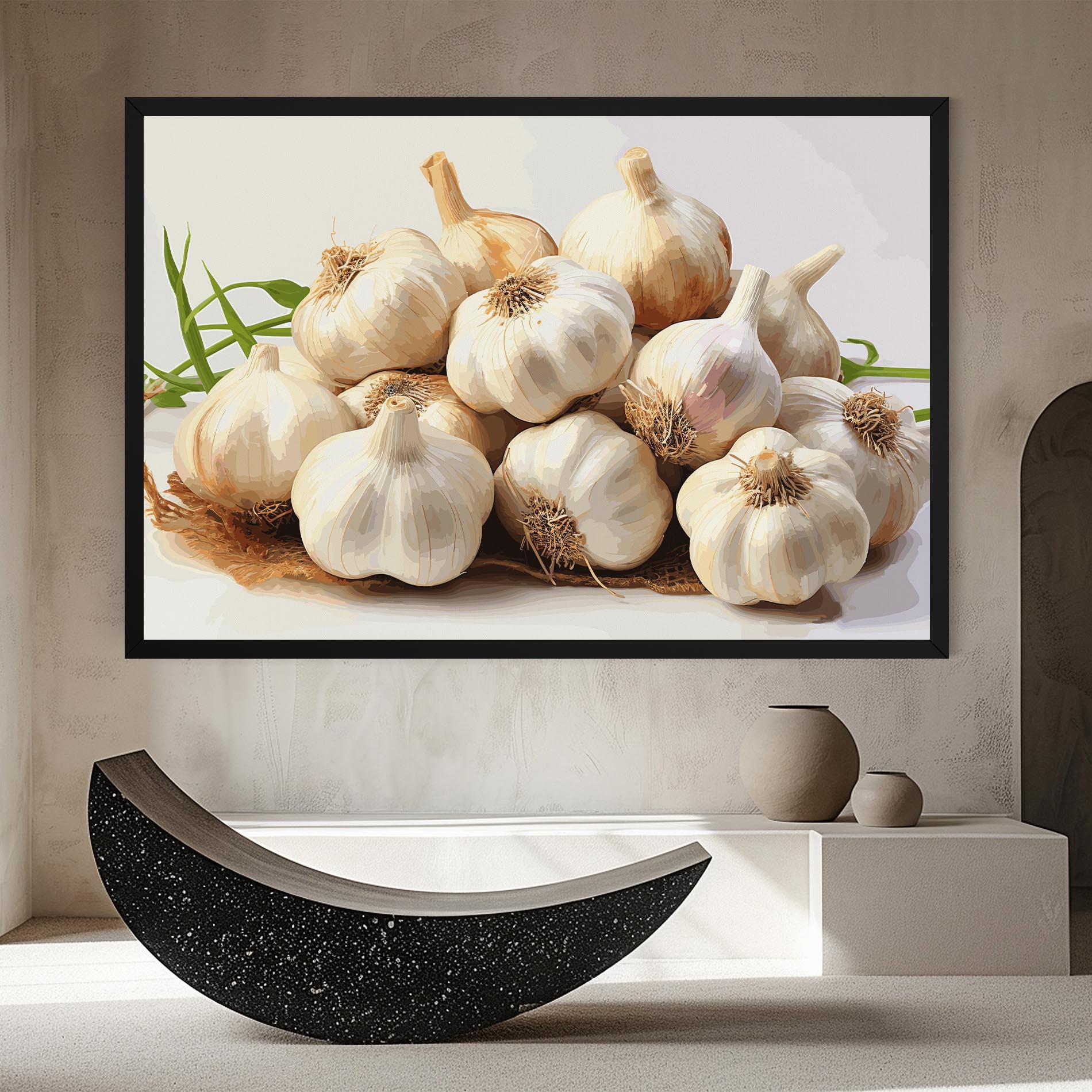Vászonkép Garlic Art mockup 8