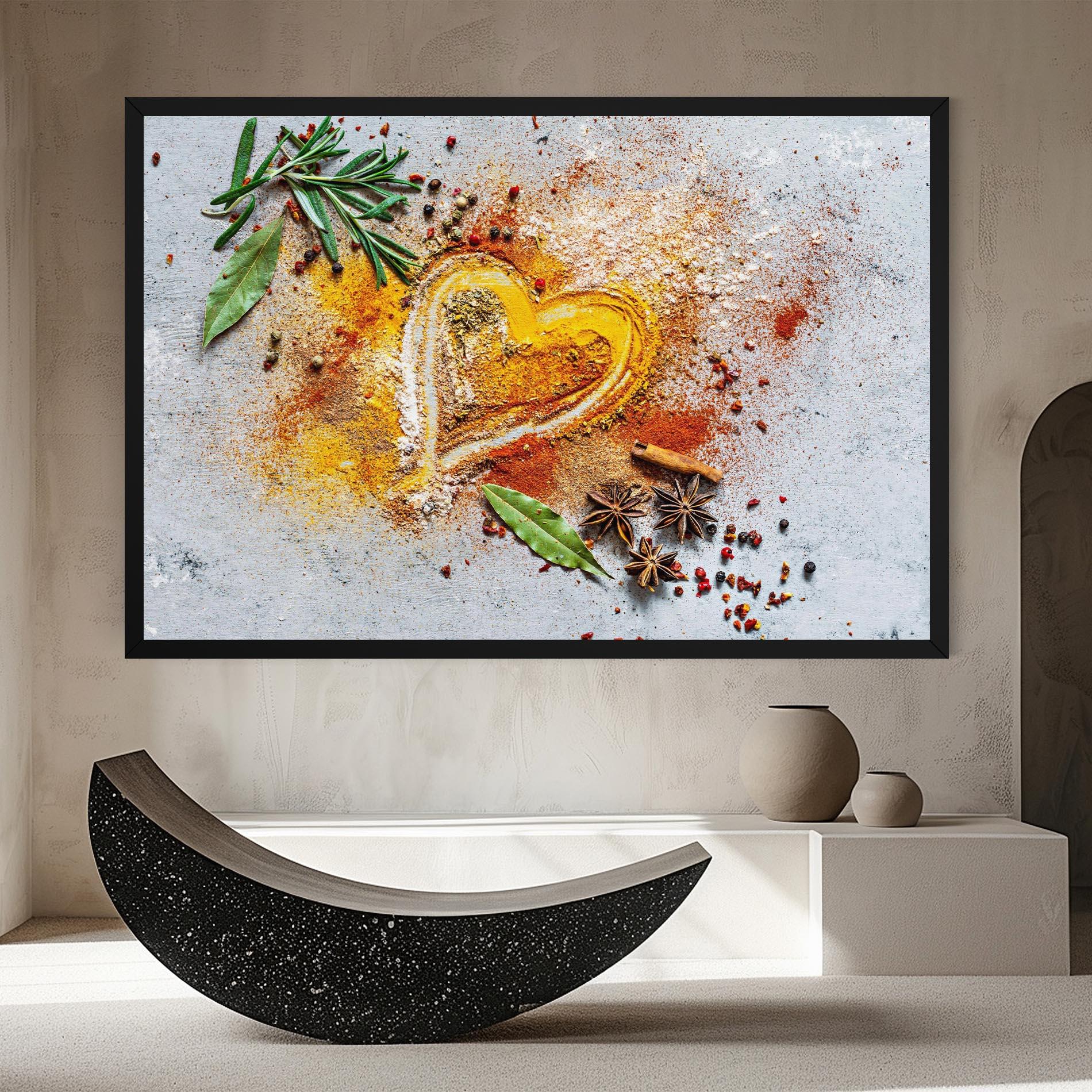 Vászonkép Heart Spice Powders mockup 8