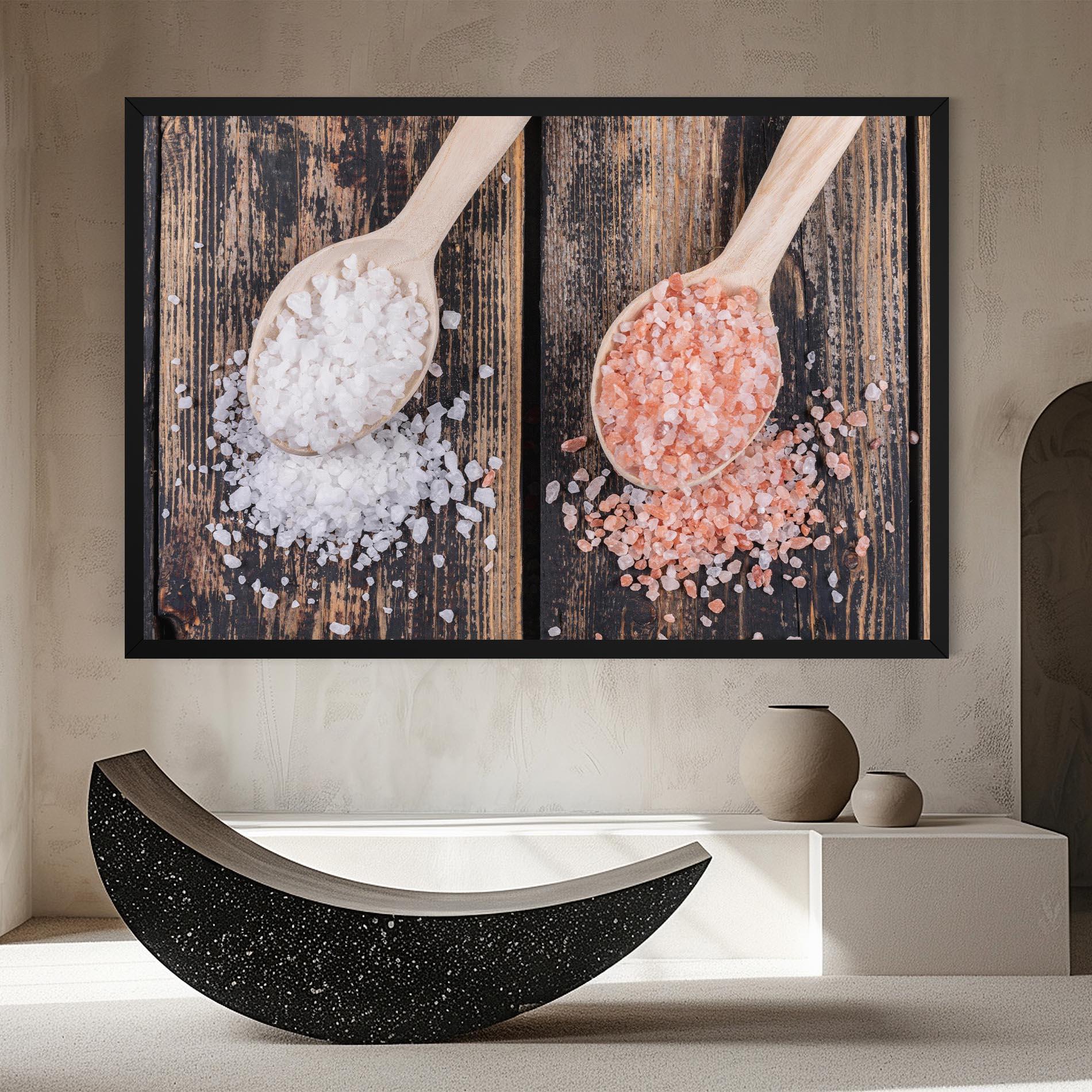 Vászonkép Wooden Spoons Sea Salt mockup 8