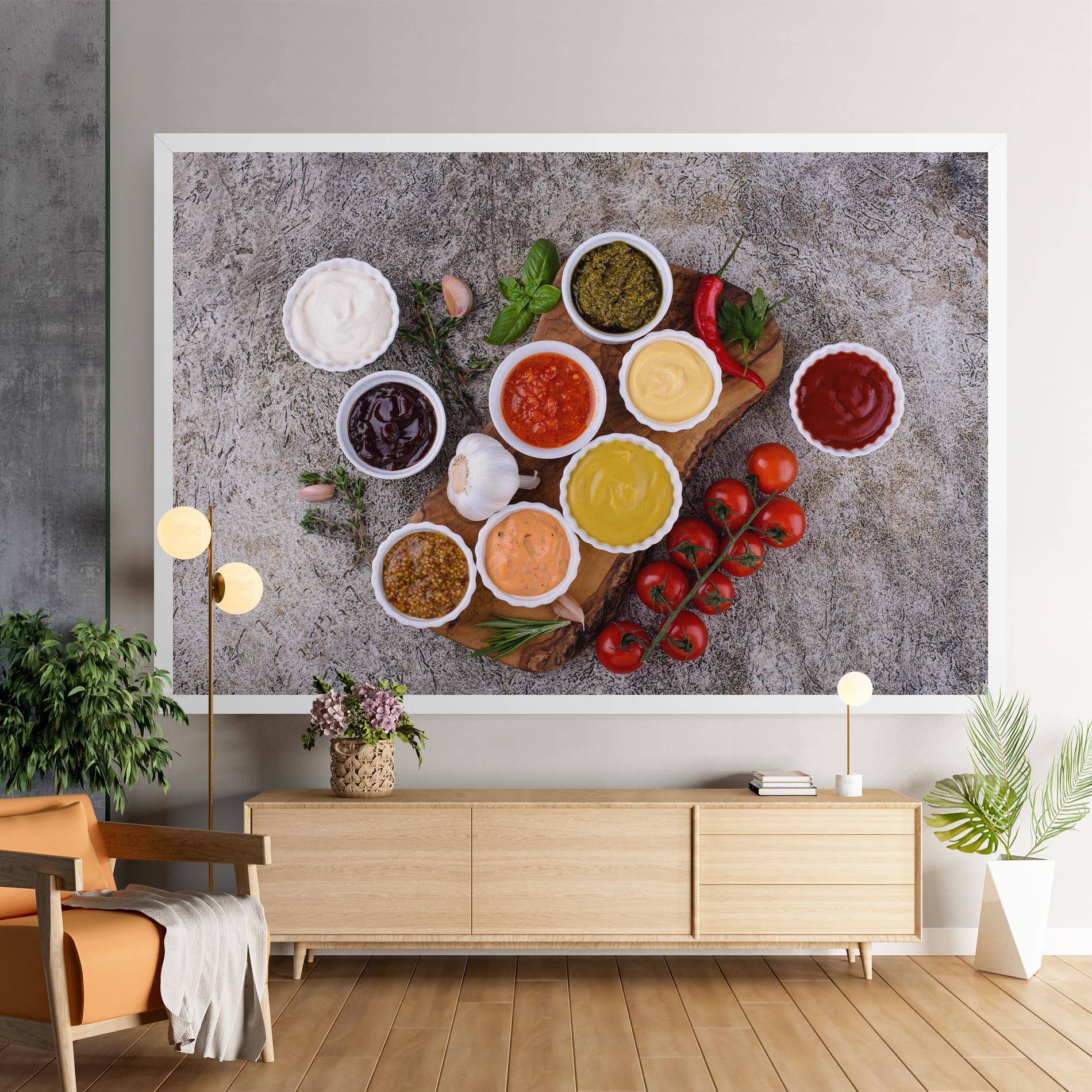 Vászonkép Different Sauces mockup 9