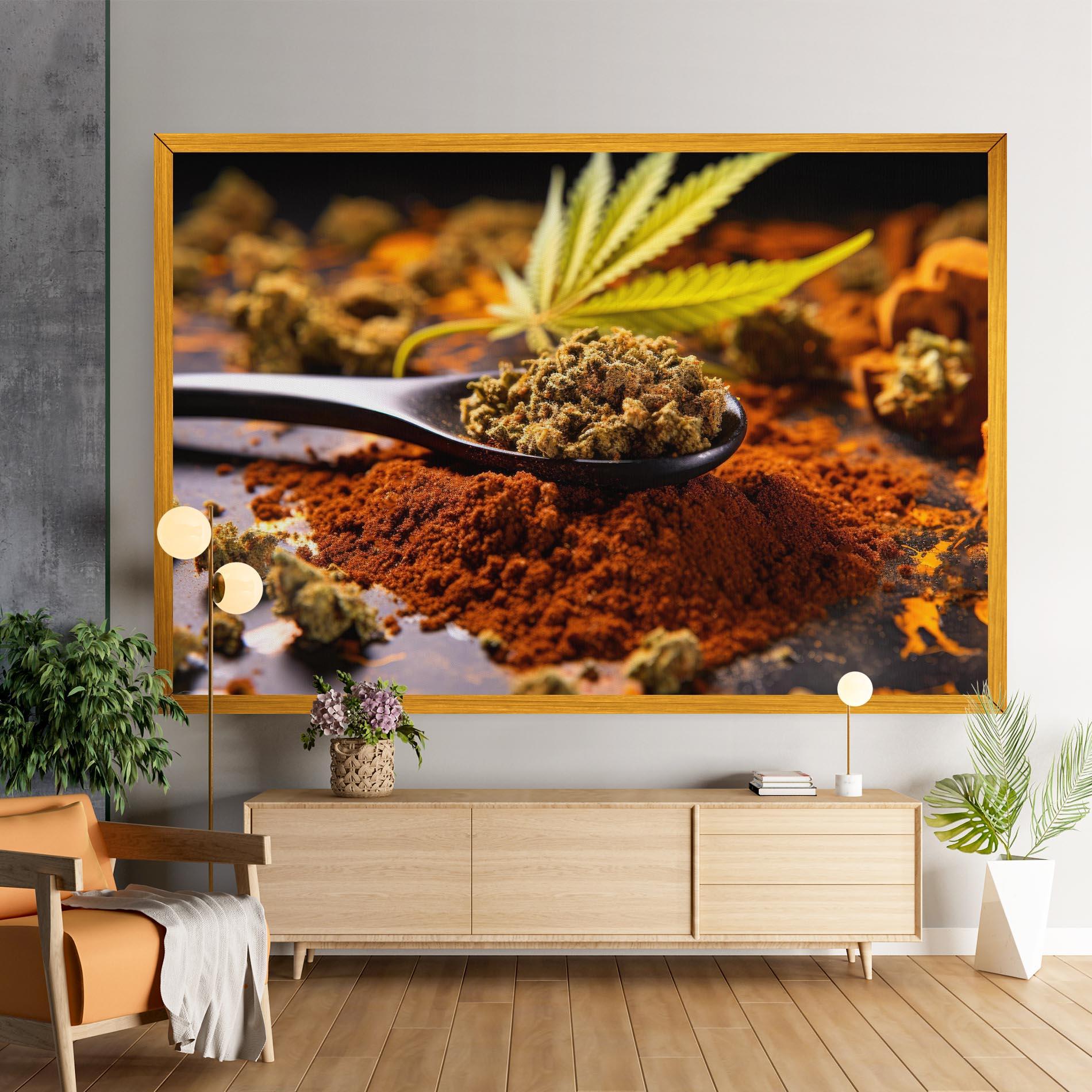 Vászonkép Cannabis Seasoning mockup 9