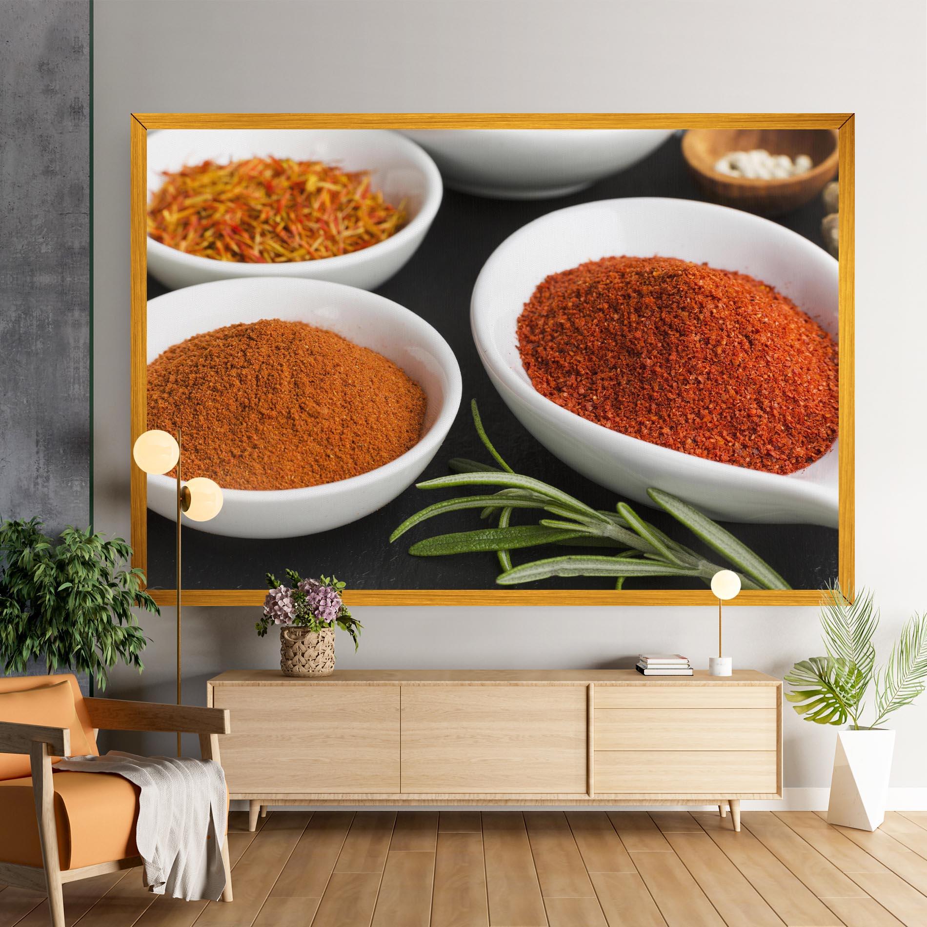 Vászonkép Close Up Spices Powder mockup 9