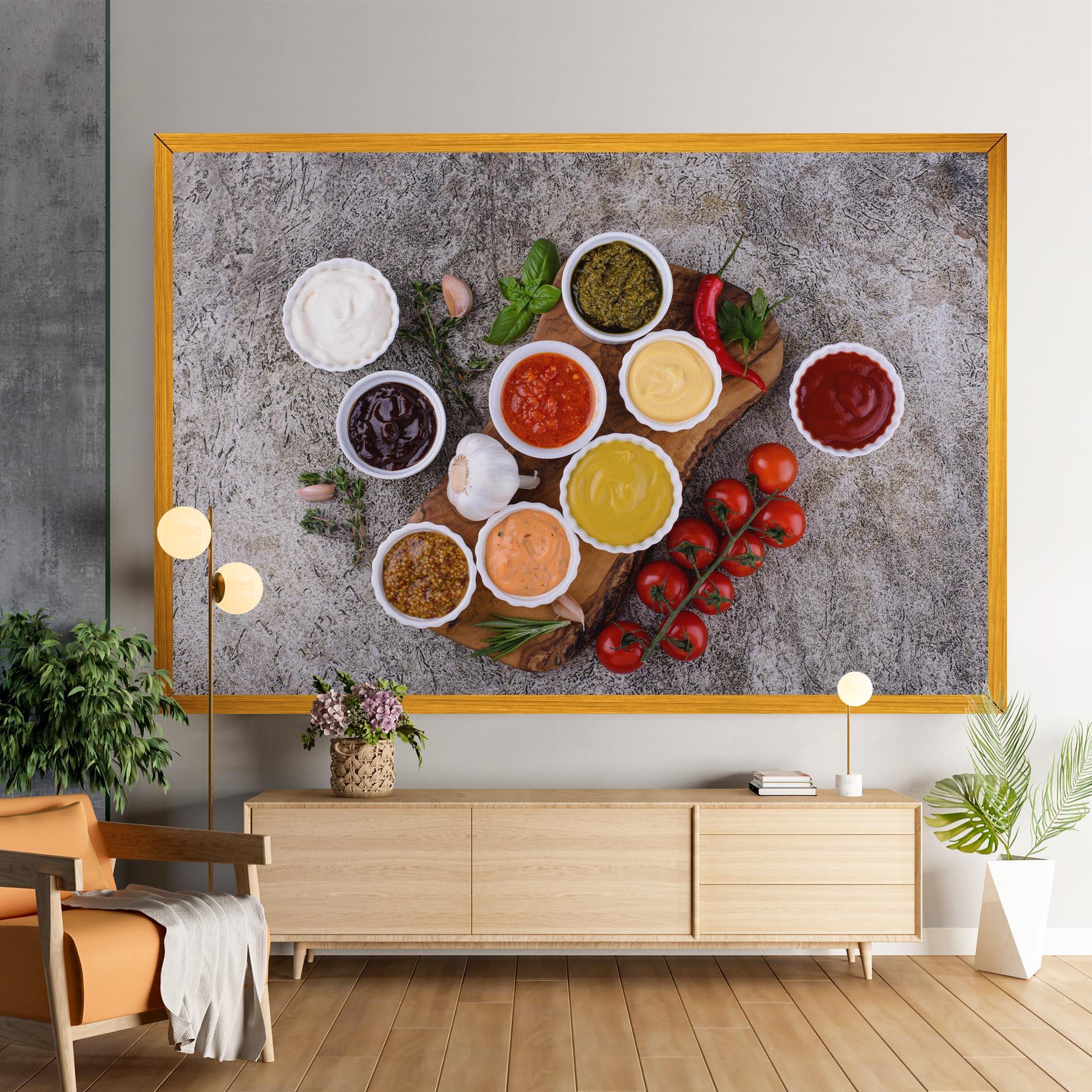 Vászonkép Different Sauces mockup 9