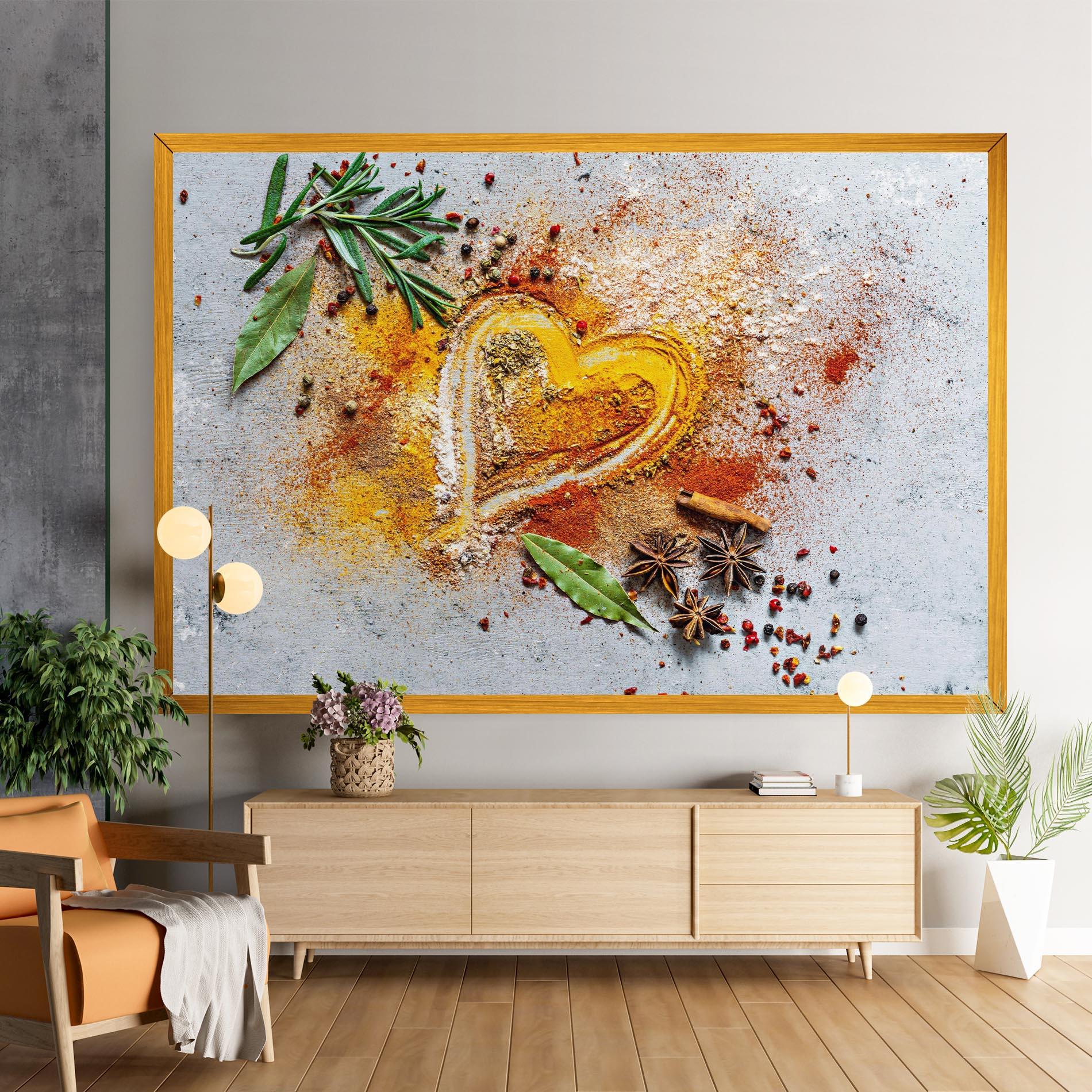 Vászonkép Heart Spice Powders mockup 9
