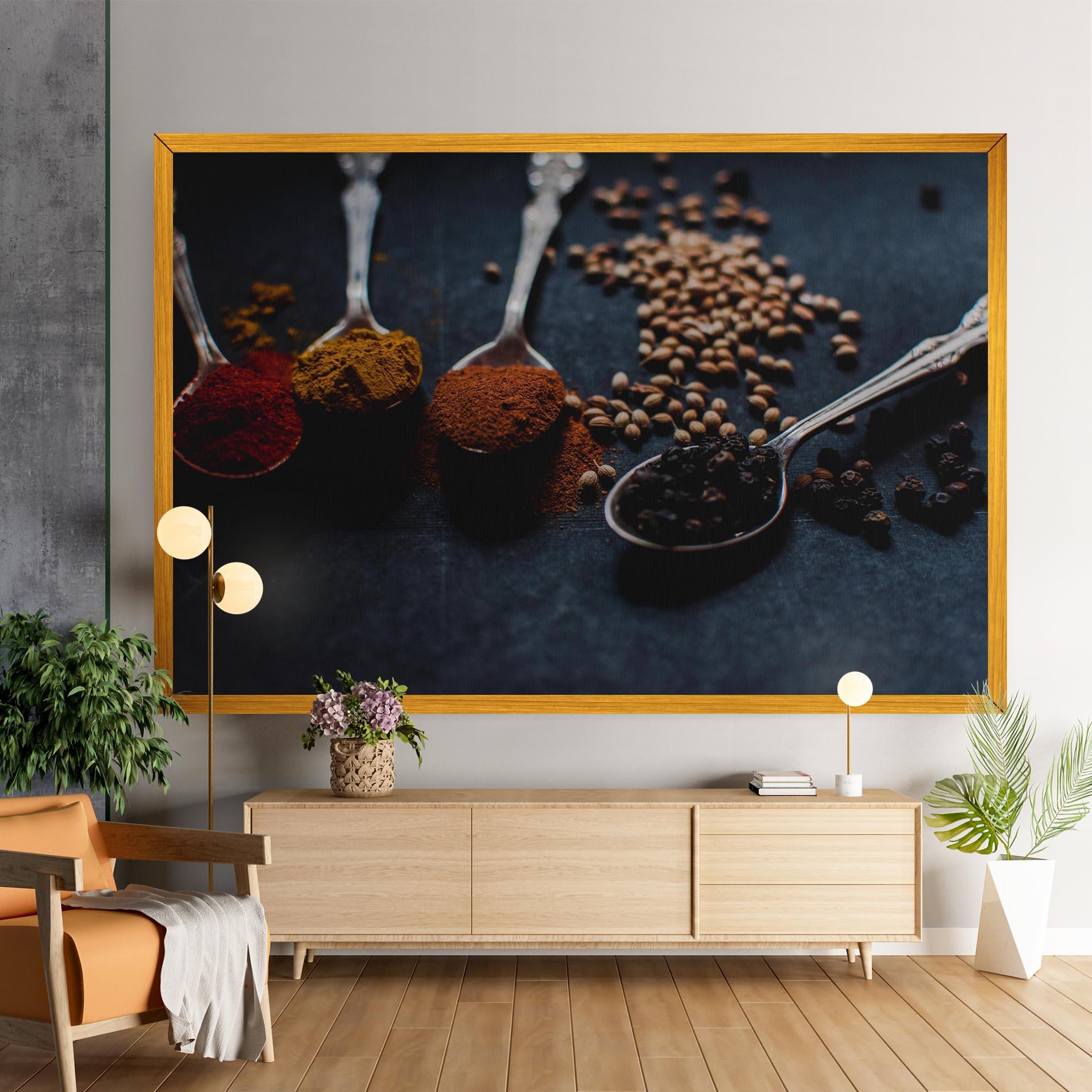 Vászonkép Spices Spoon mockup 9