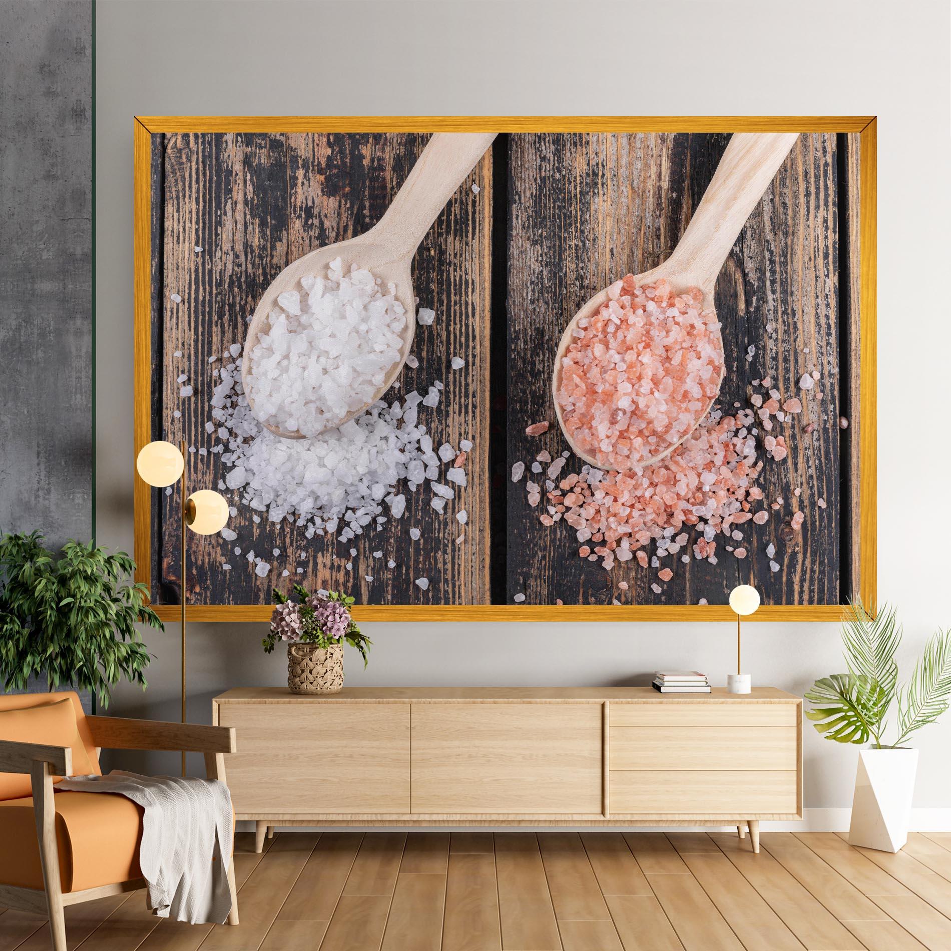 Vászonkép Wooden Spoons Sea Salt mockup 9