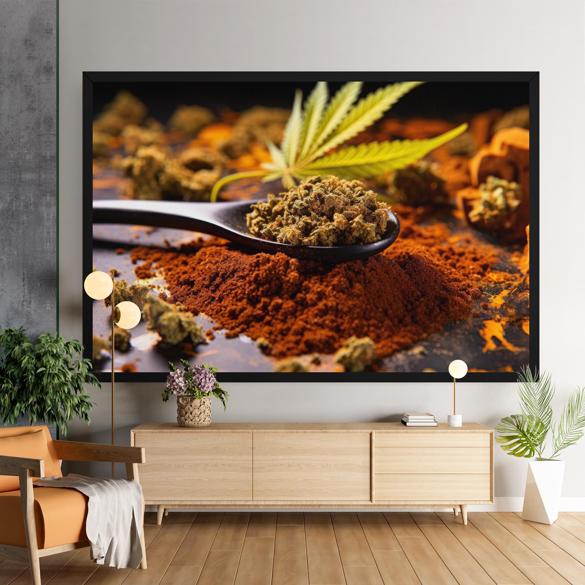 Vászonkép Cannabis Seasoning mockup 9