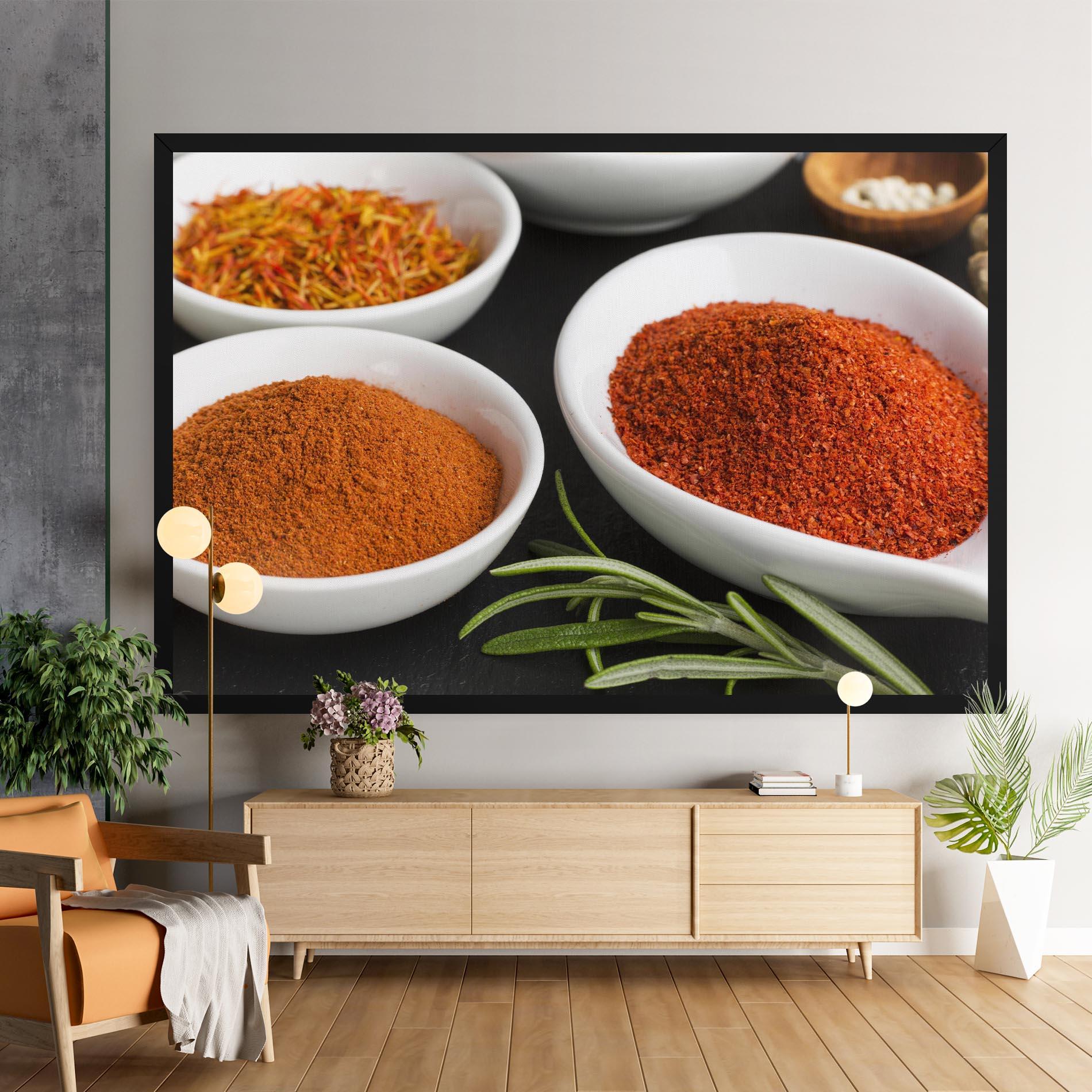 Vászonkép Close Up Spices Powder mockup 9