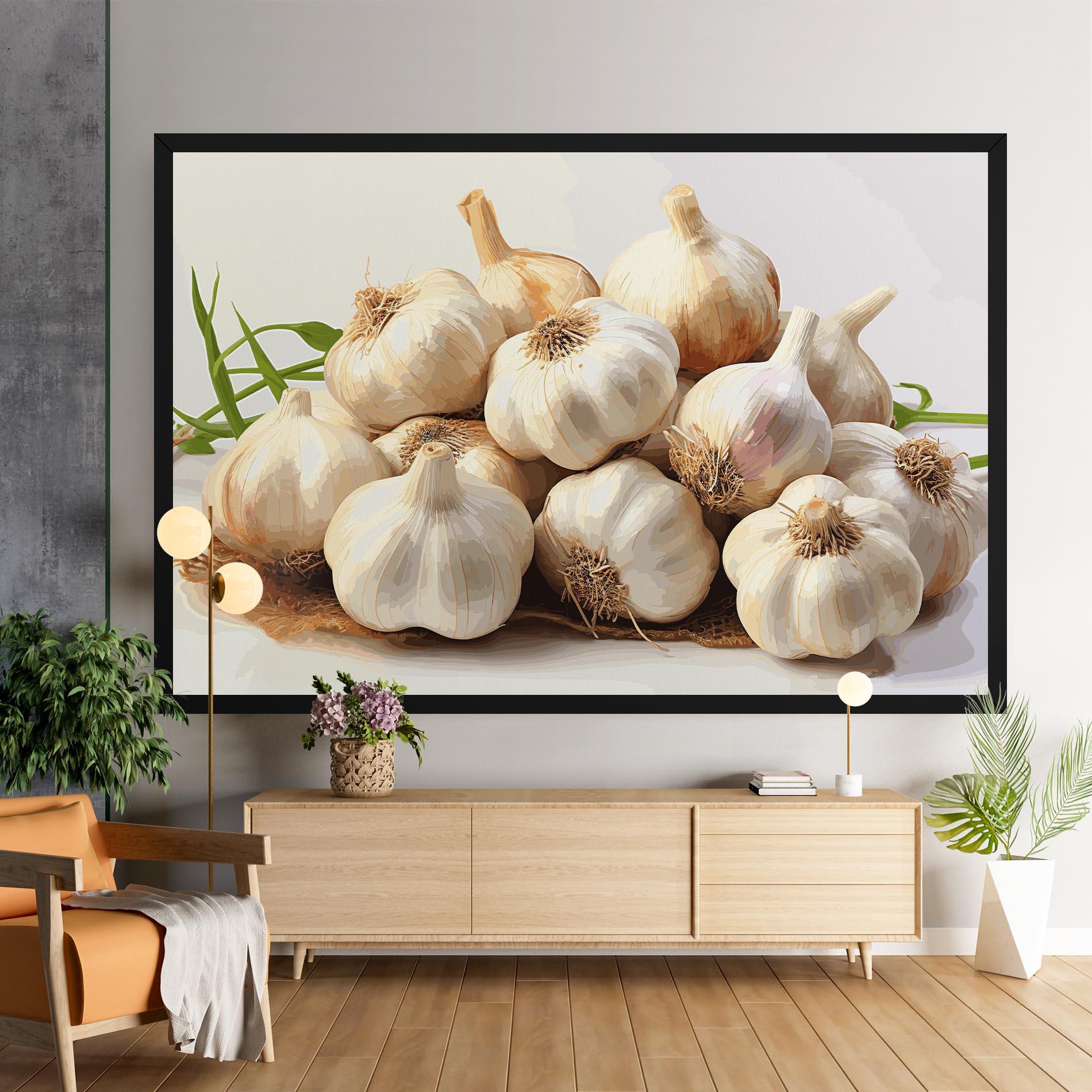 Vászonkép Garlic Art mockup 9