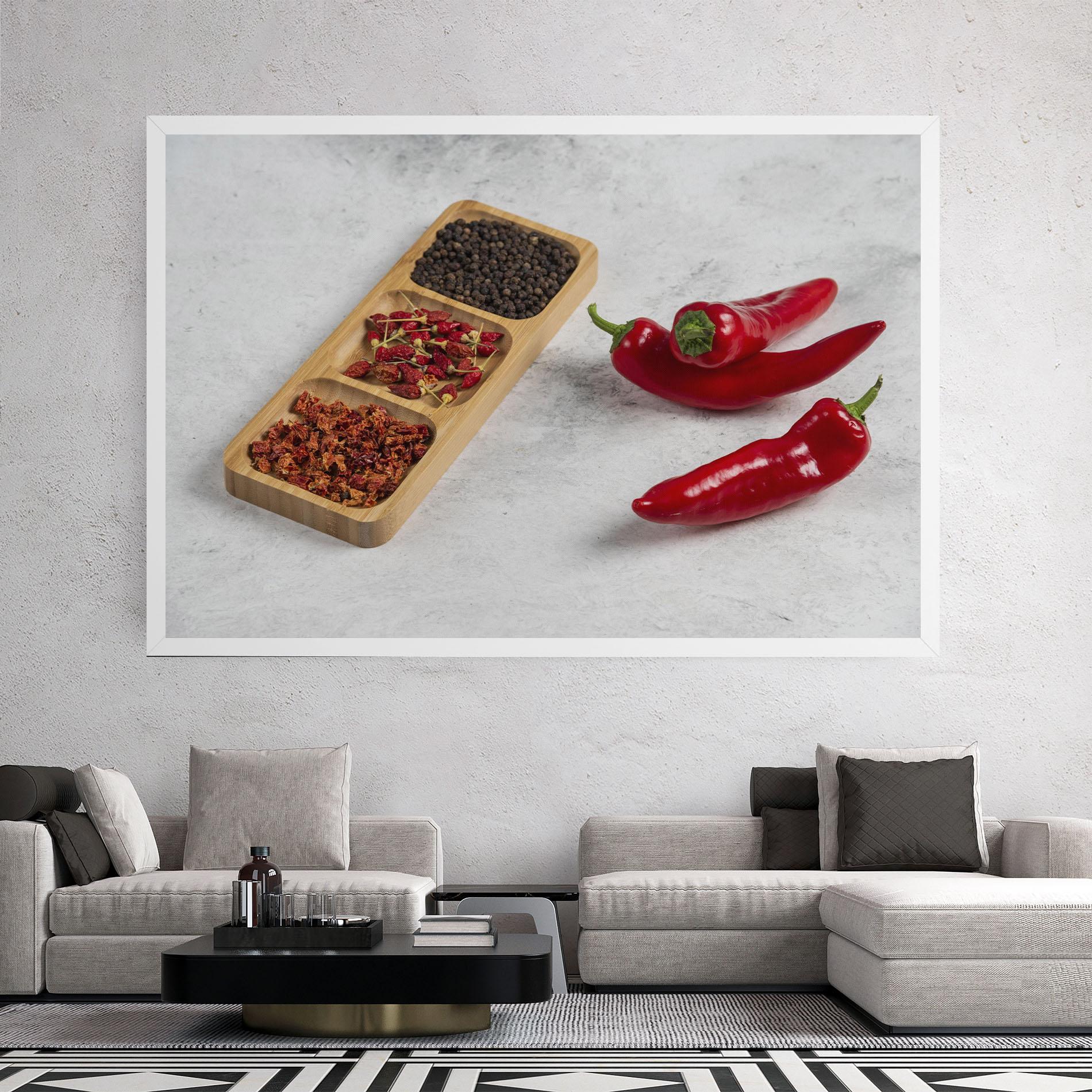 Vászonkép Hot Chili Spices mockup 2