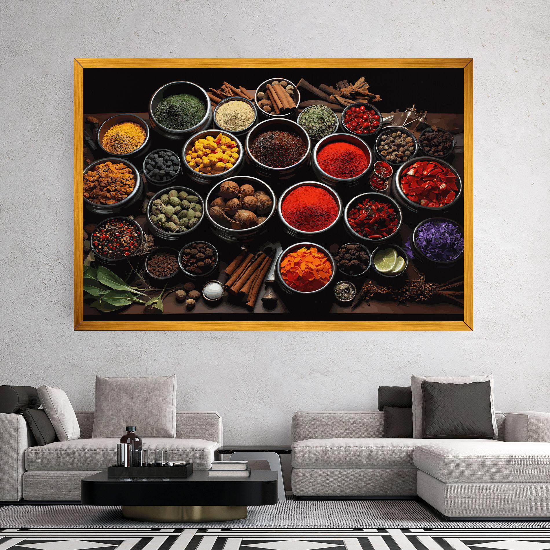 Vászonkép Colorful Herbs Art mockup 2