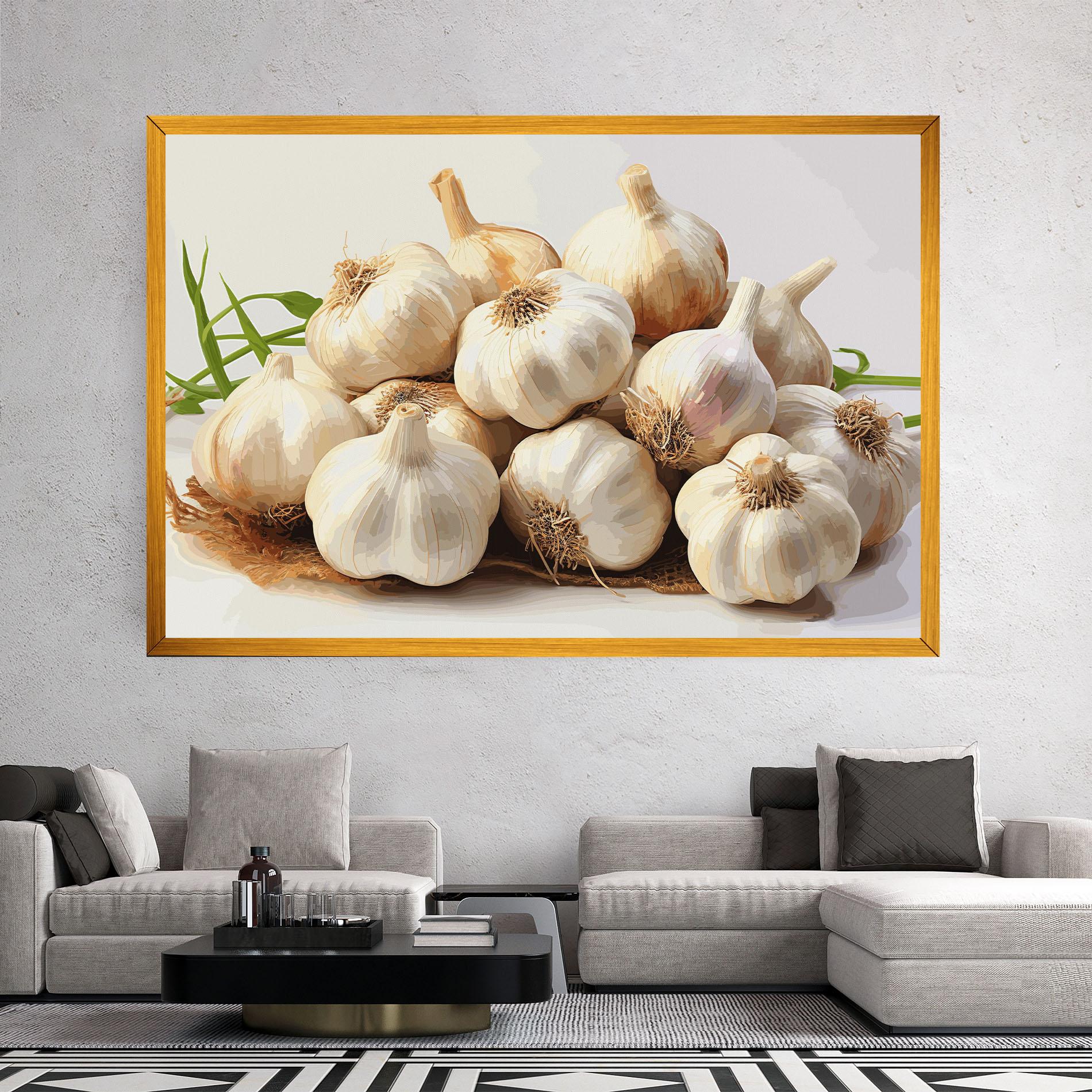 Vászonkép Garlic Art mockup 2