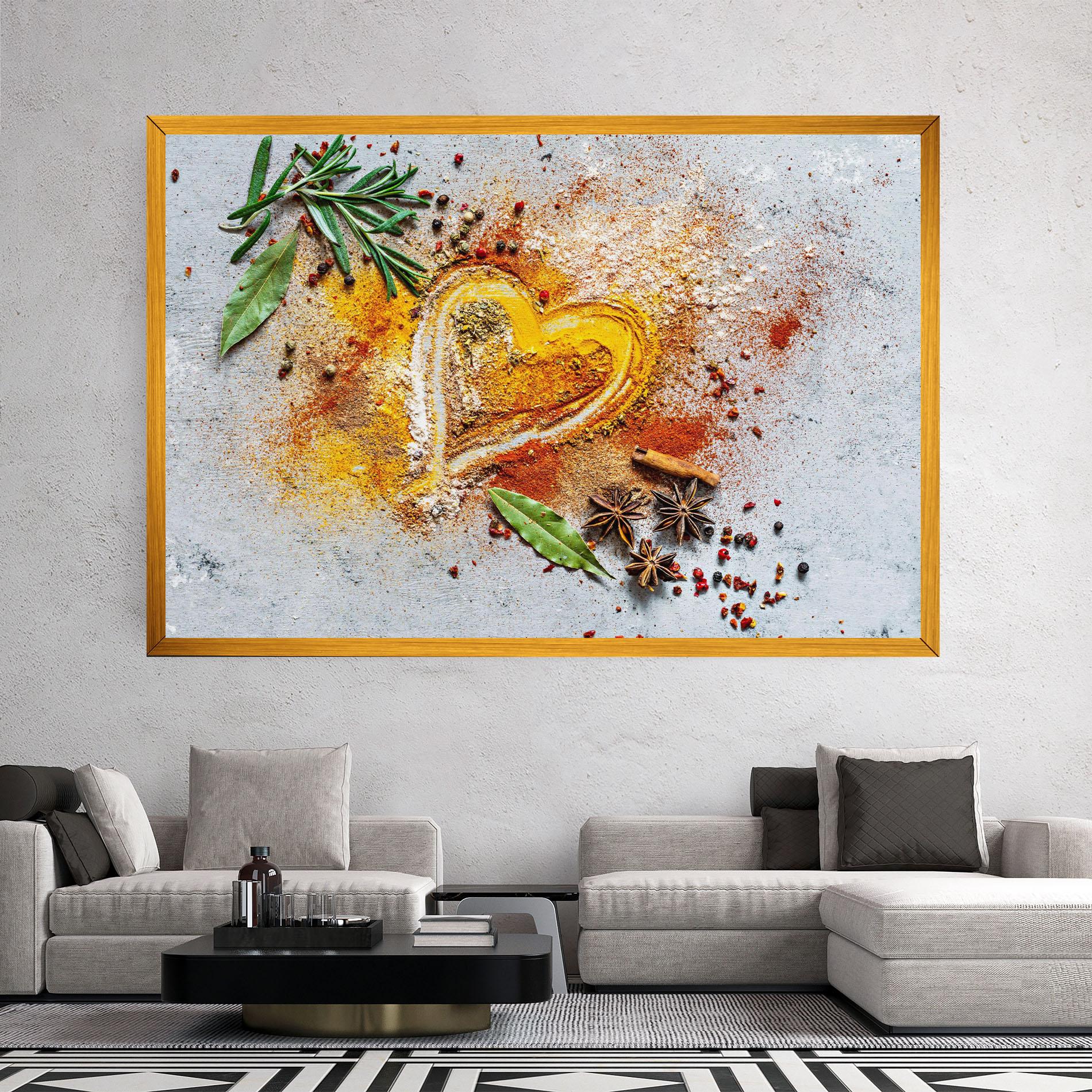 Vászonkép Heart Spice Powders mockup 2