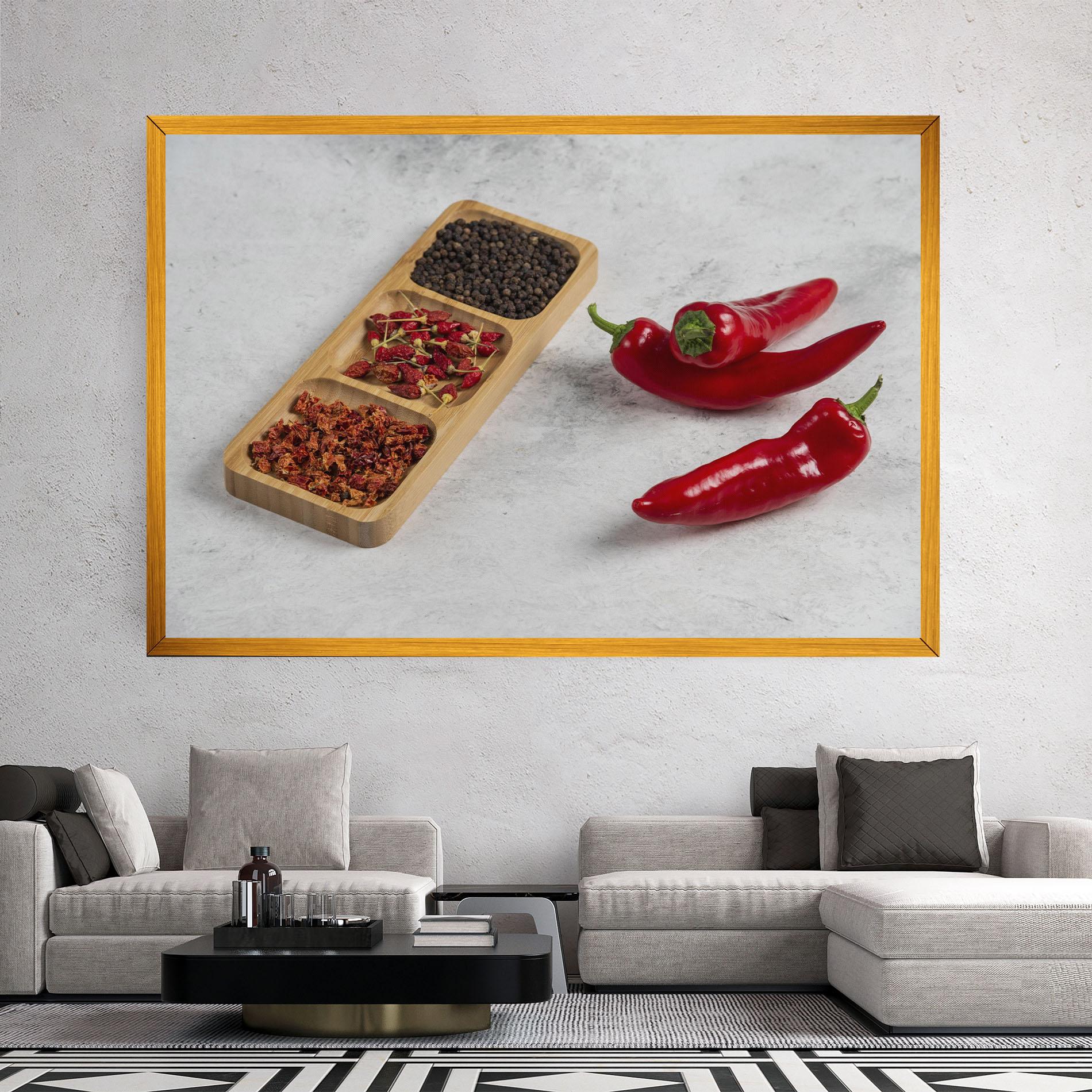 Vászonkép Hot Chili Spices mockup 2