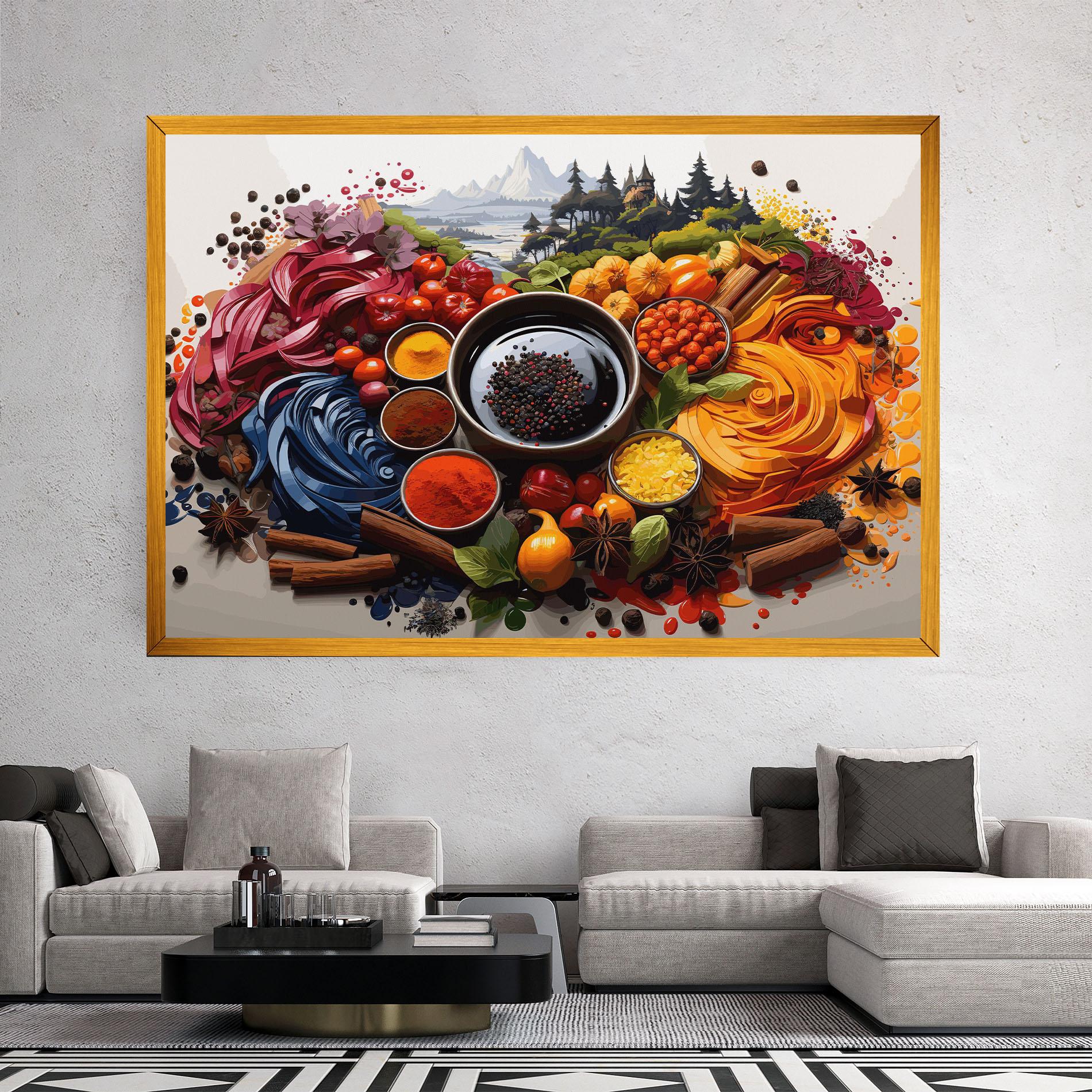 Vászonkép Spices Village mockup 2