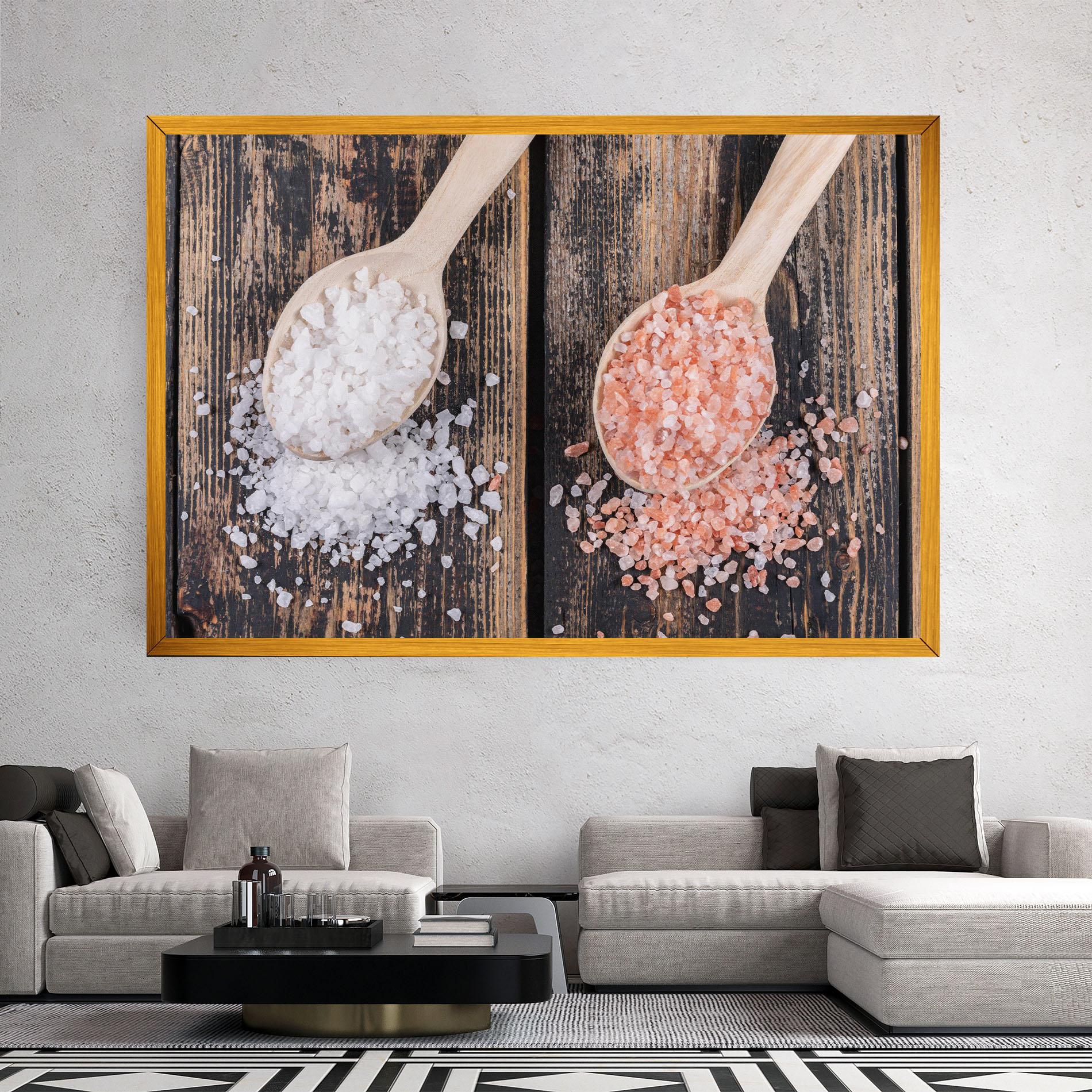 Vászonkép Wooden Spoons Sea Salt mockup 2