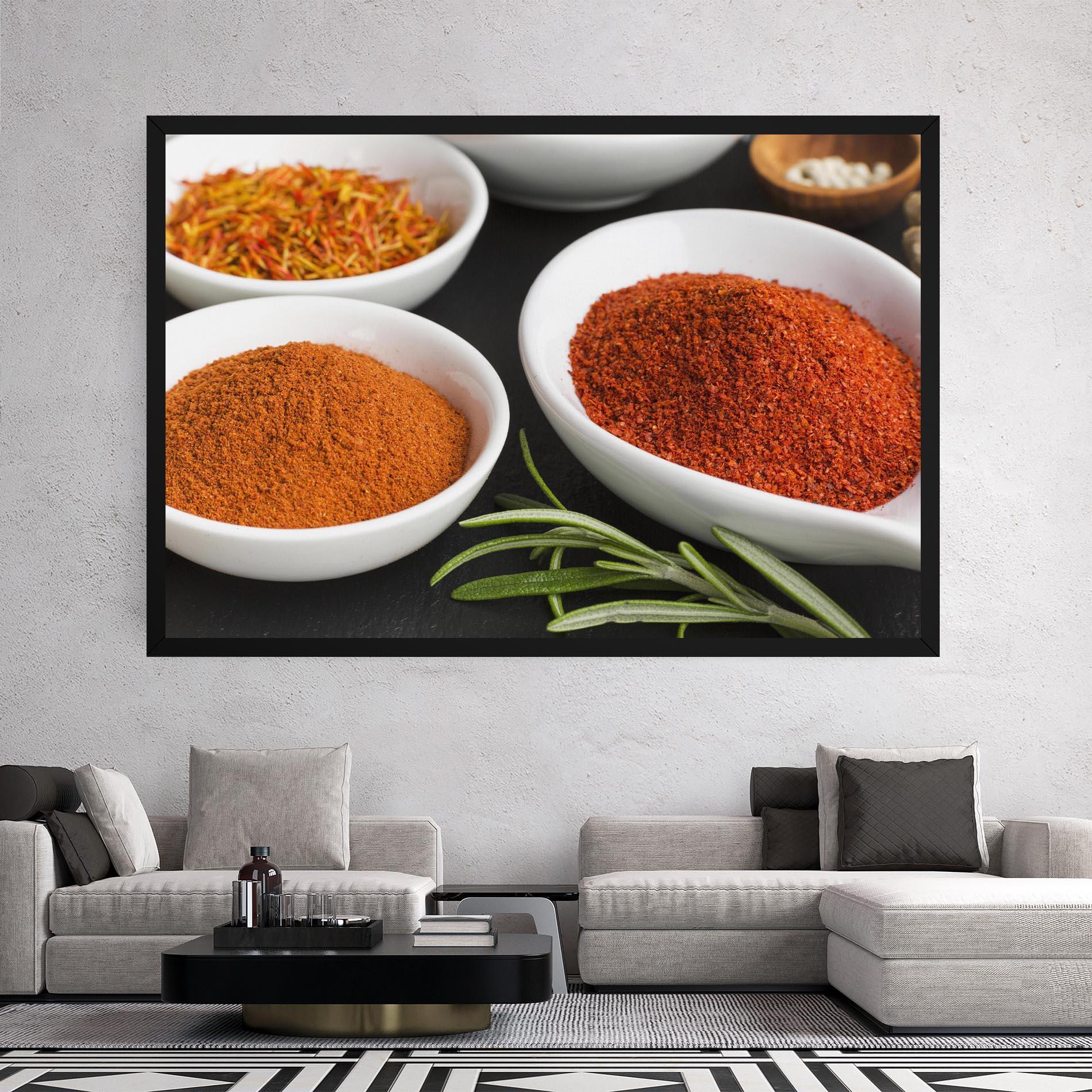 Vászonkép Close Up Spices Powder mockup 2