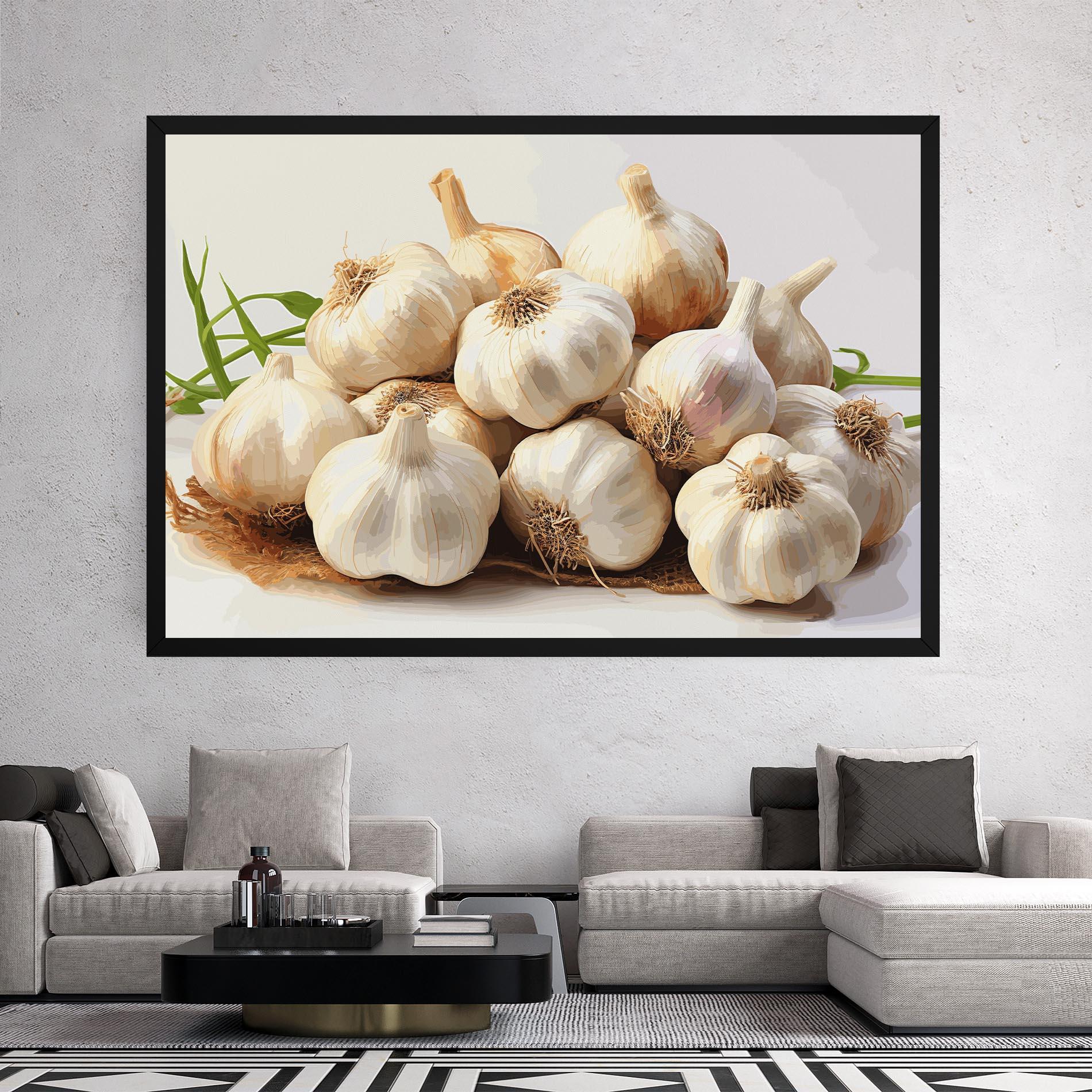 Vászonkép Garlic Art mockup 2