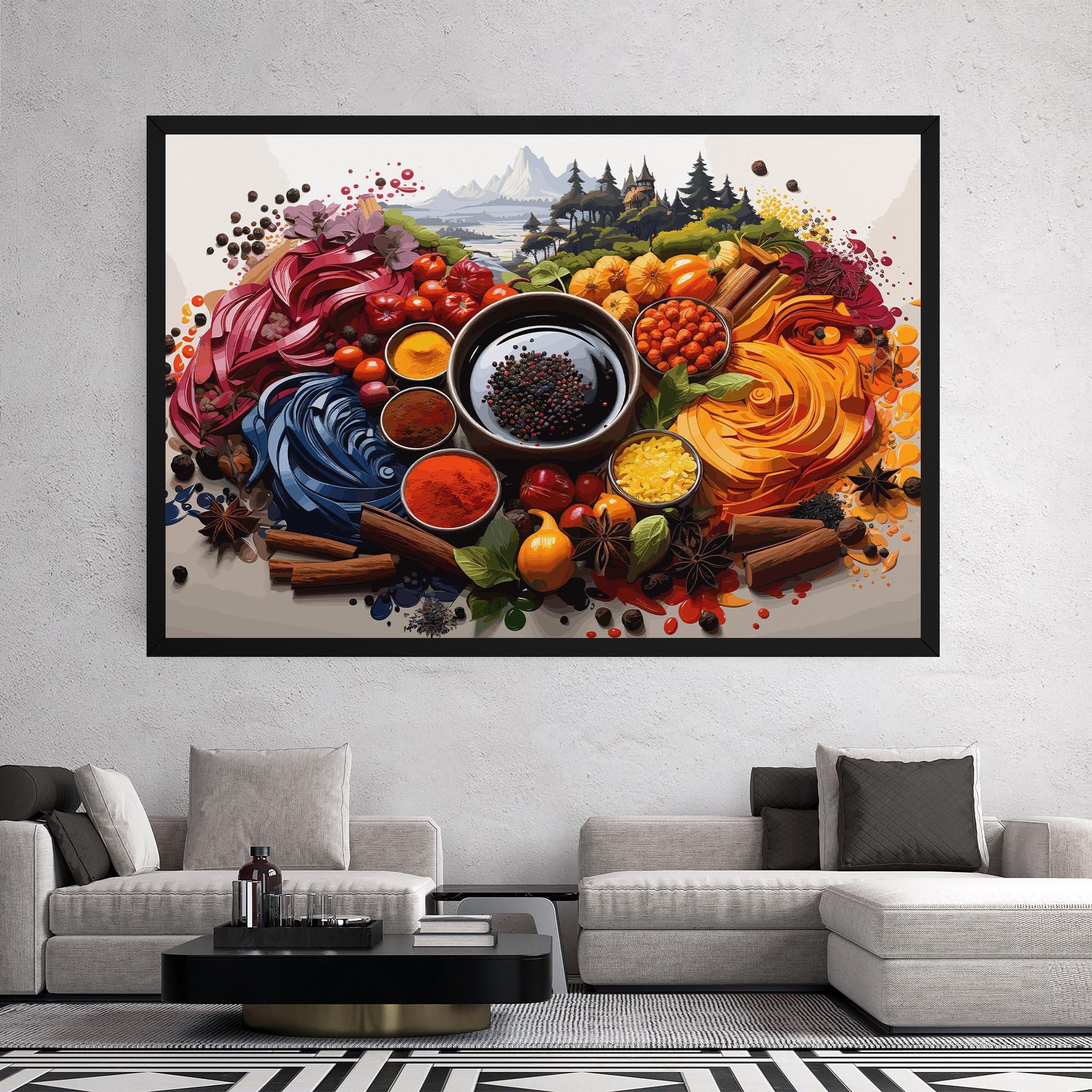 Vászonkép Spices Village mockup 2