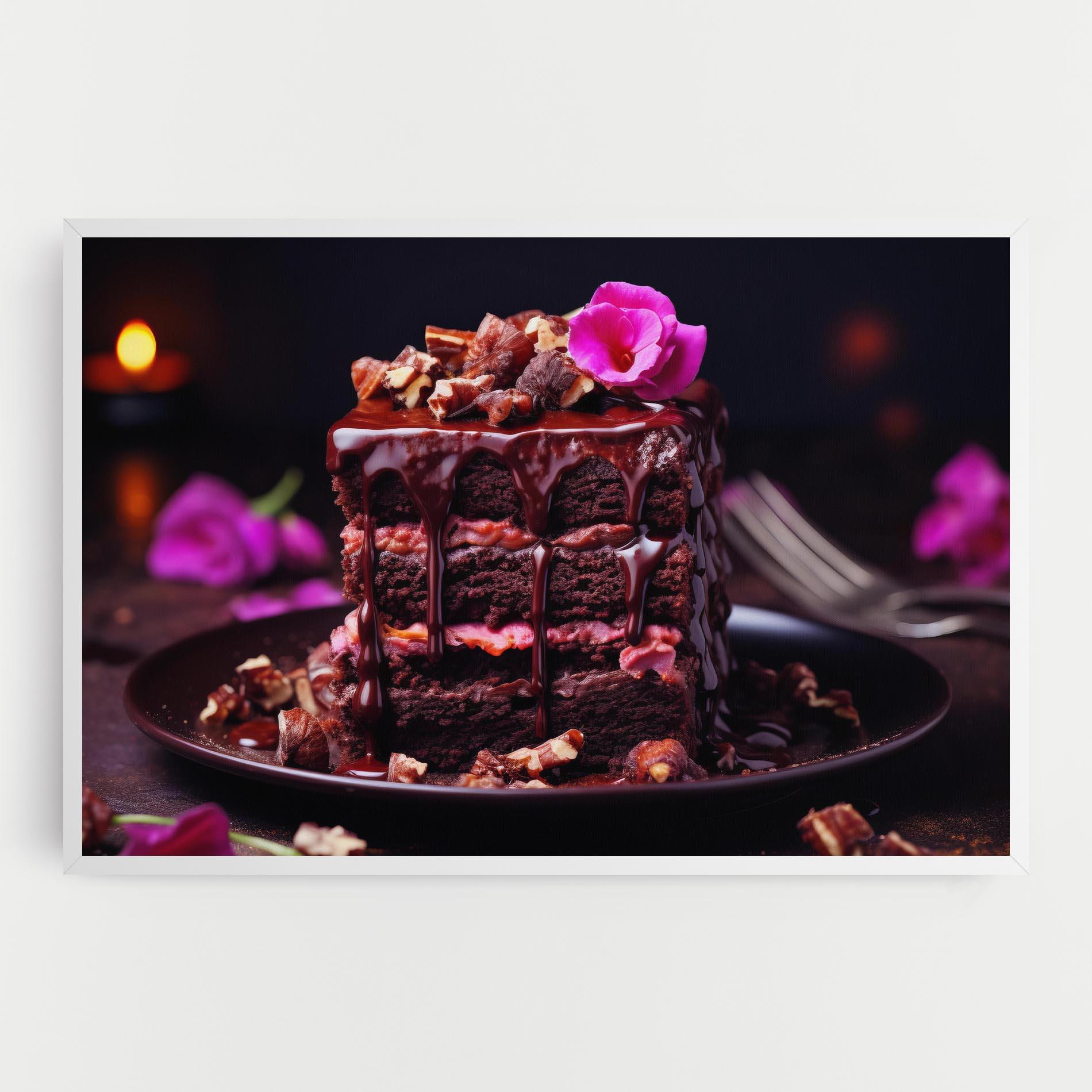 Vászonkép Pink Flower Cake mockup 0