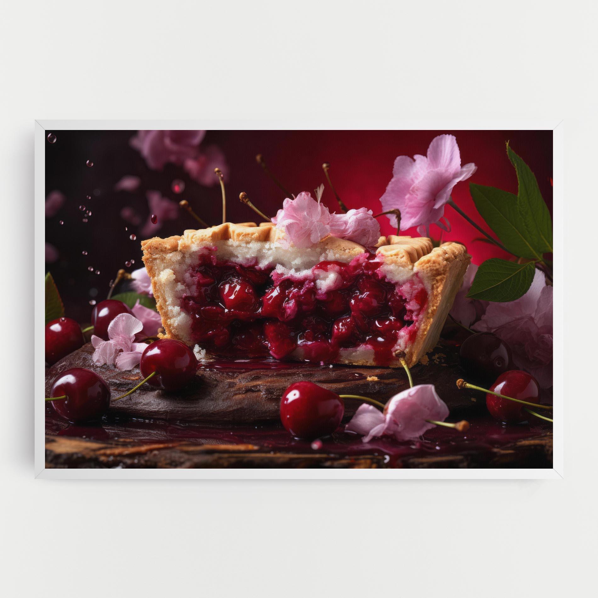 Vászonkép Wooden Table Cherries mockup 0